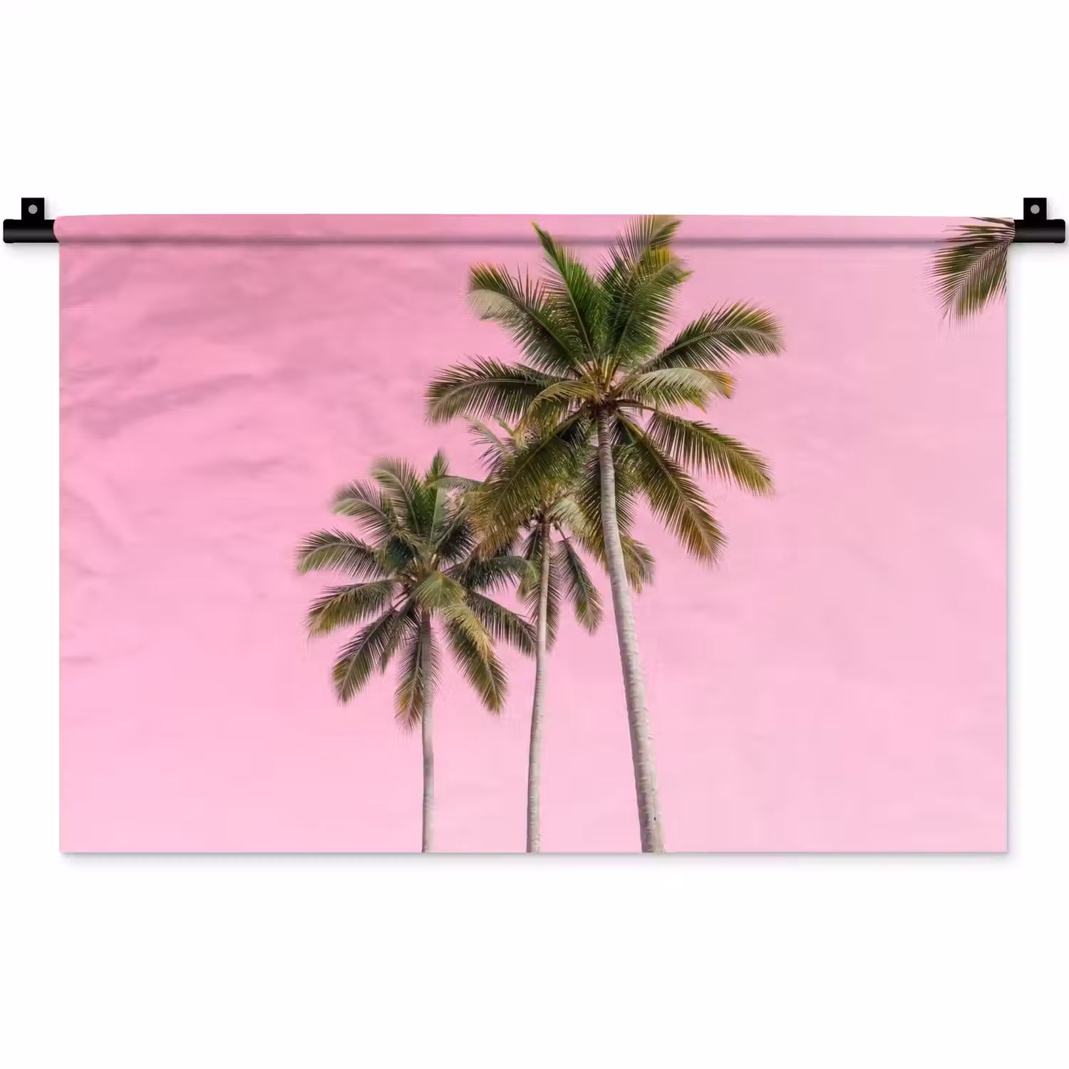 Palmboom - Tropisch - Pink Wandkleed katoen klein -zz3d