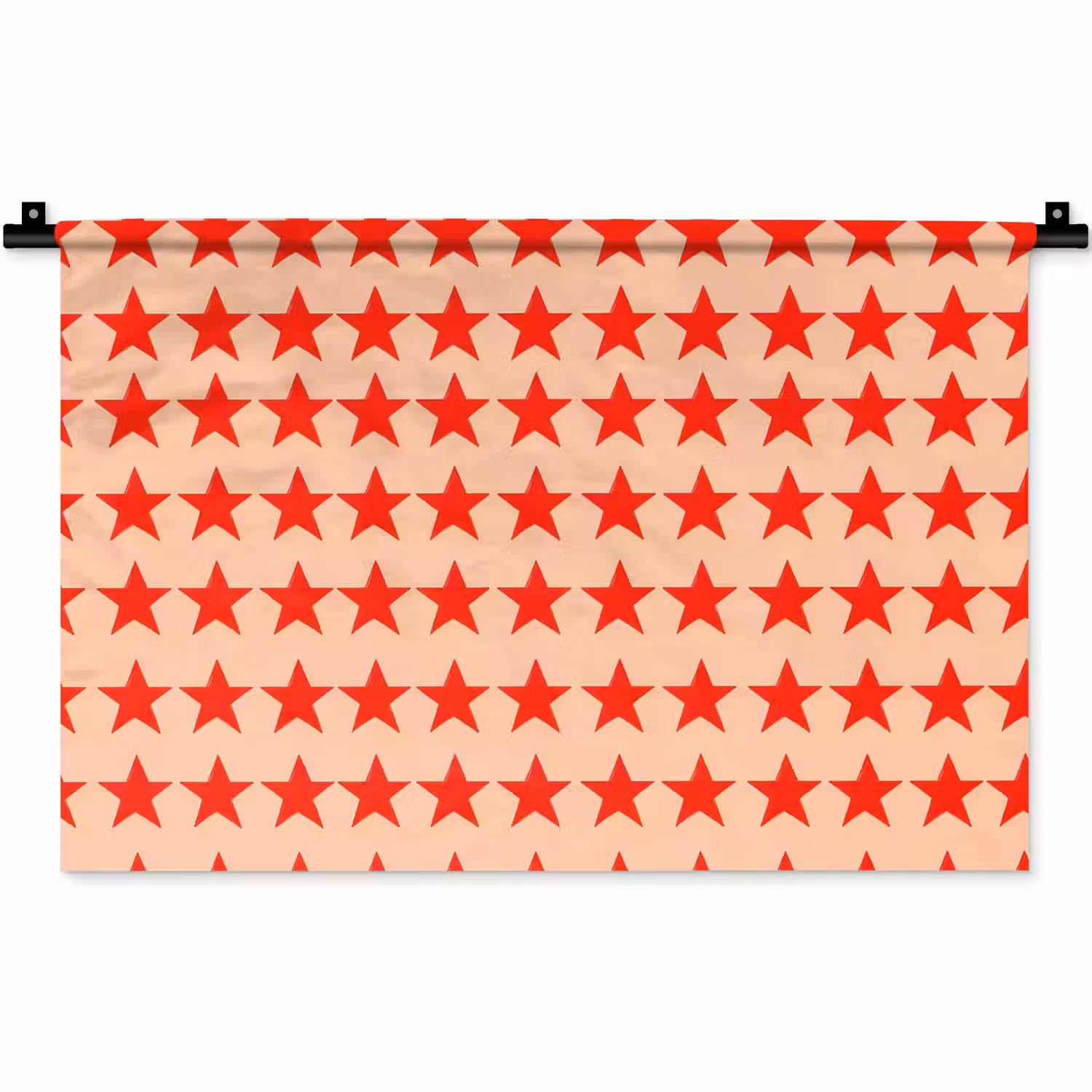 Patroon - Sterren - Rood Wandkleed katoen klein 269 -zz3d