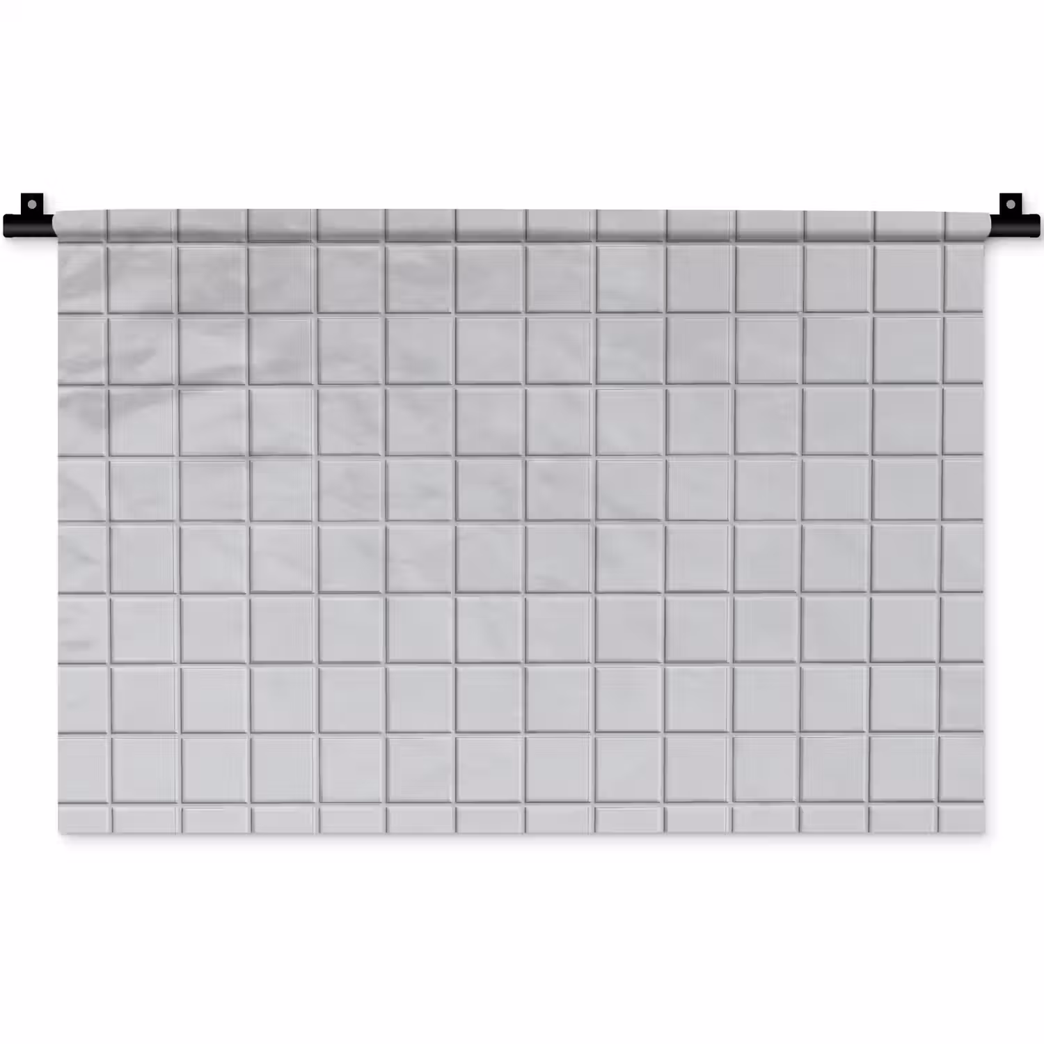 Patroon - Tegels - Licht - Grijs Wandkleed katoen klein 269 -zz3d