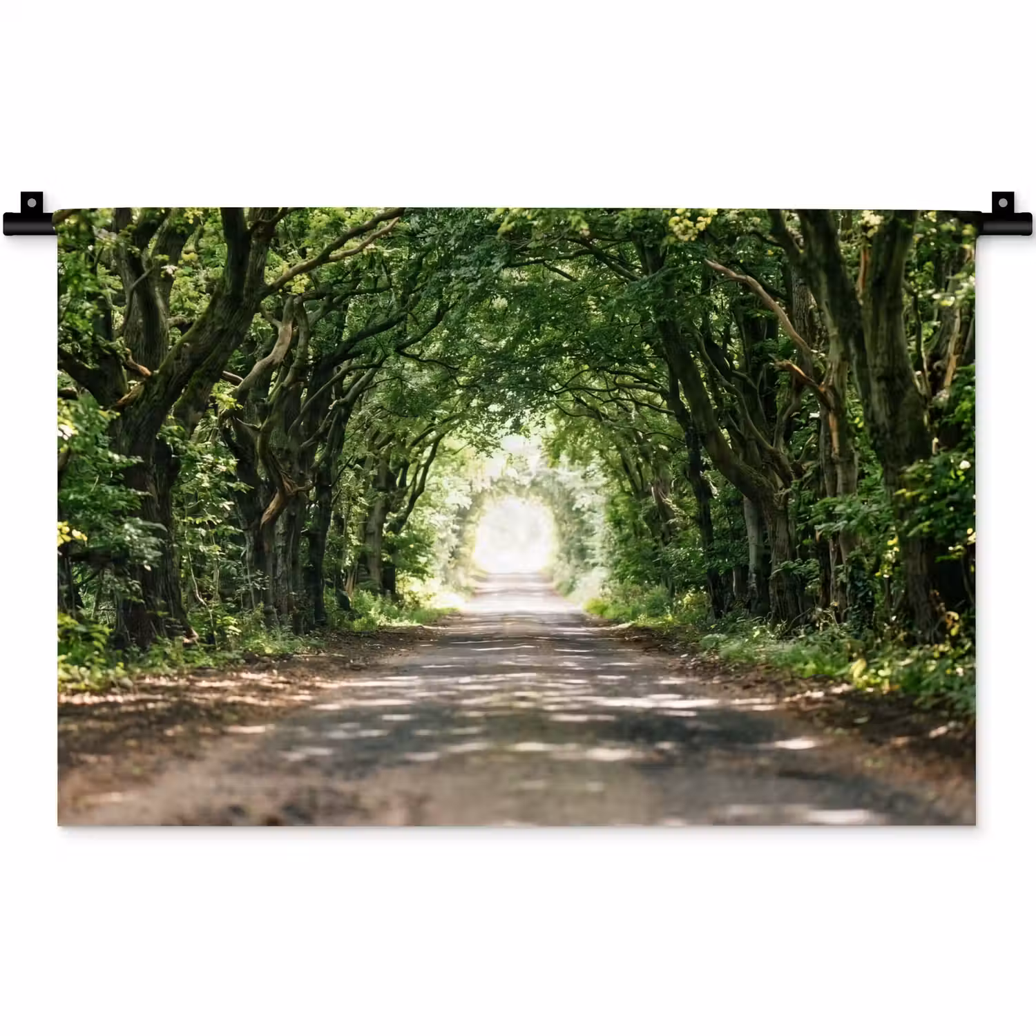 Weg - Bomen - Natuur - Groen Wandkleed katoen klein -zz3d