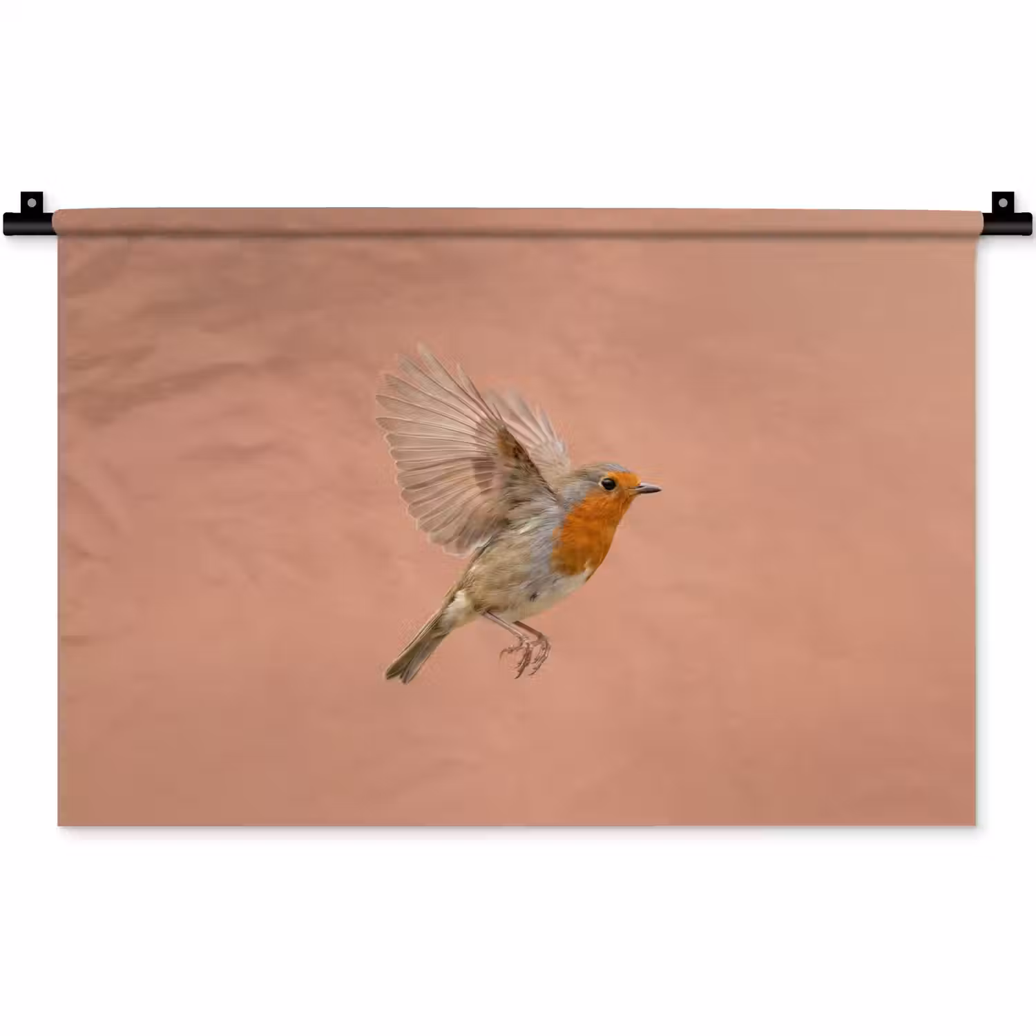 Roodborst - Natuur - Roze Wandkleed katoen klein -zz3d