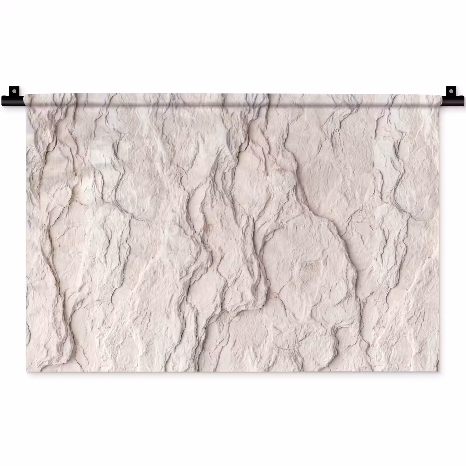 Rots - Structuur - Natuur - Beige - Abstract Wandkleed katoen klein -zz3d