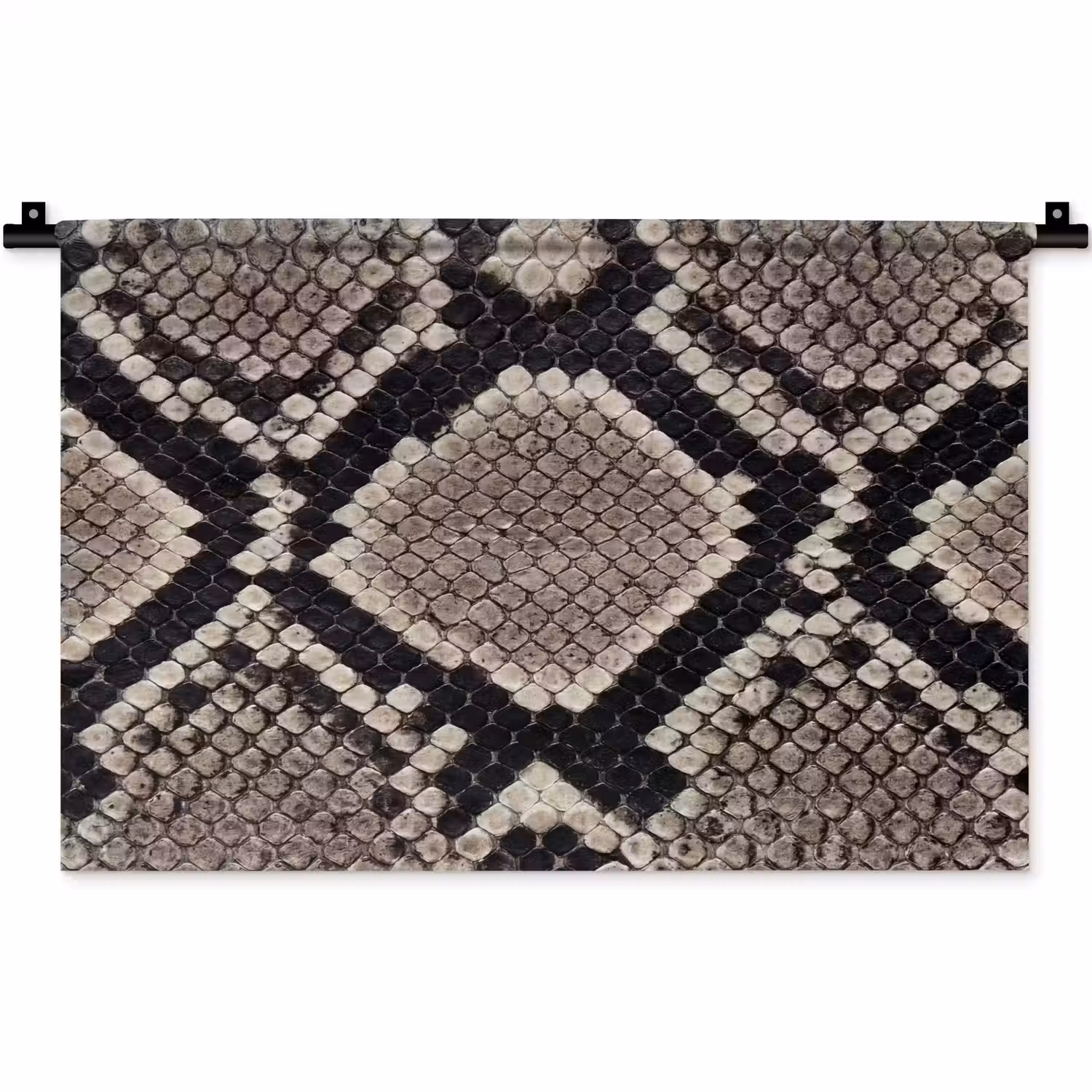 Slangenleer - Patroon - Beige Wandkleed katoen klein -zz3d