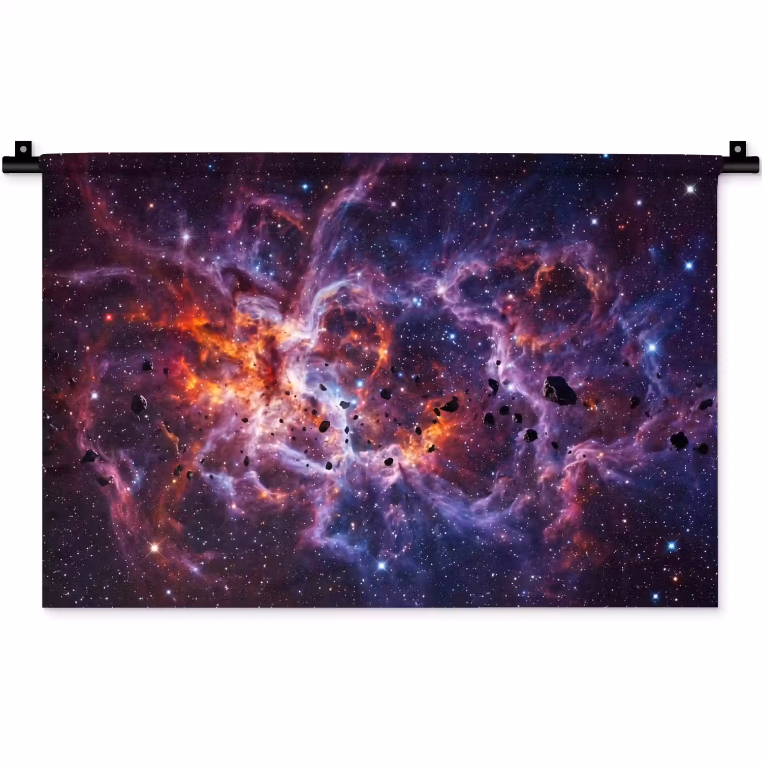 Space - Stars - Abstract - Colorful Wandkleed katoen klein -zz3d