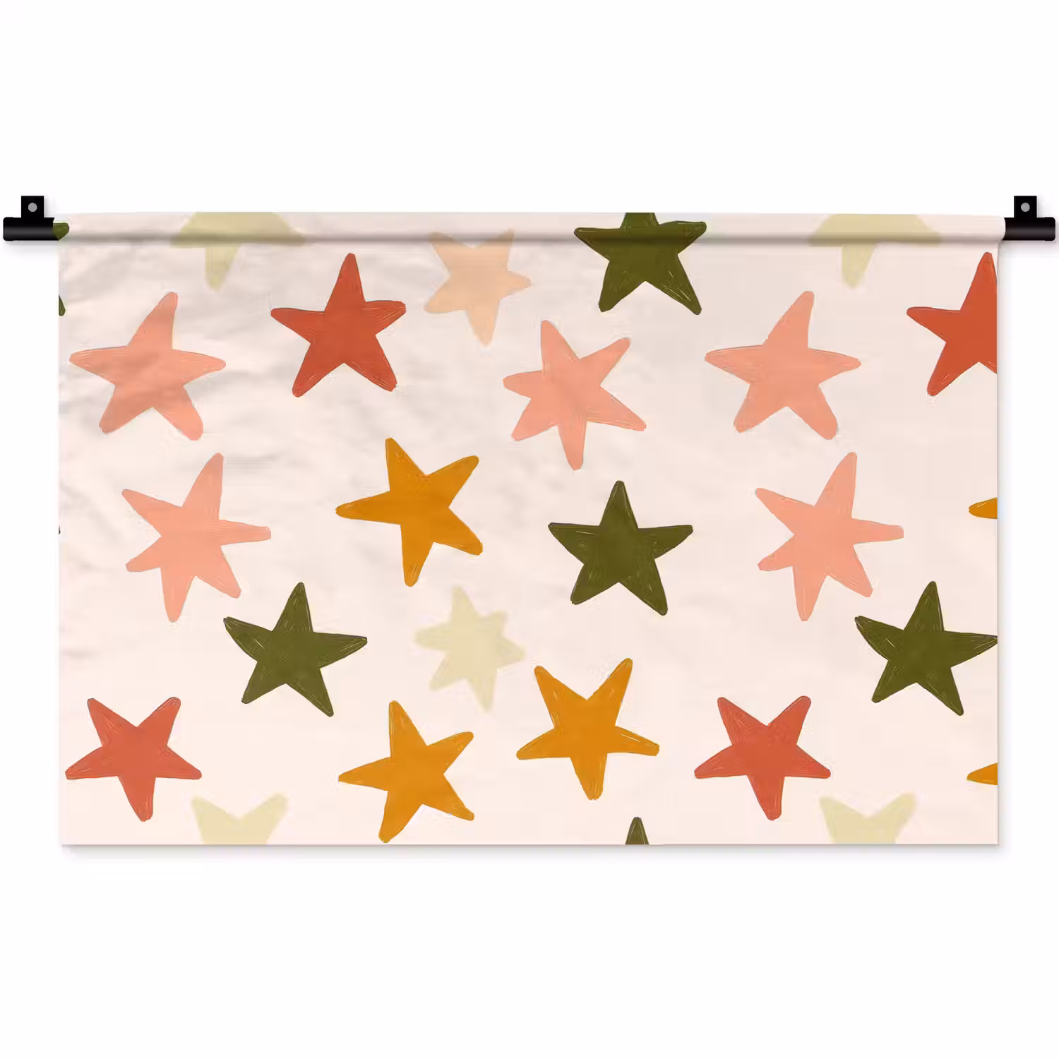 Sterren - Patroon - Kleurrijk Wandkleed katoen klein 269 -zz3d