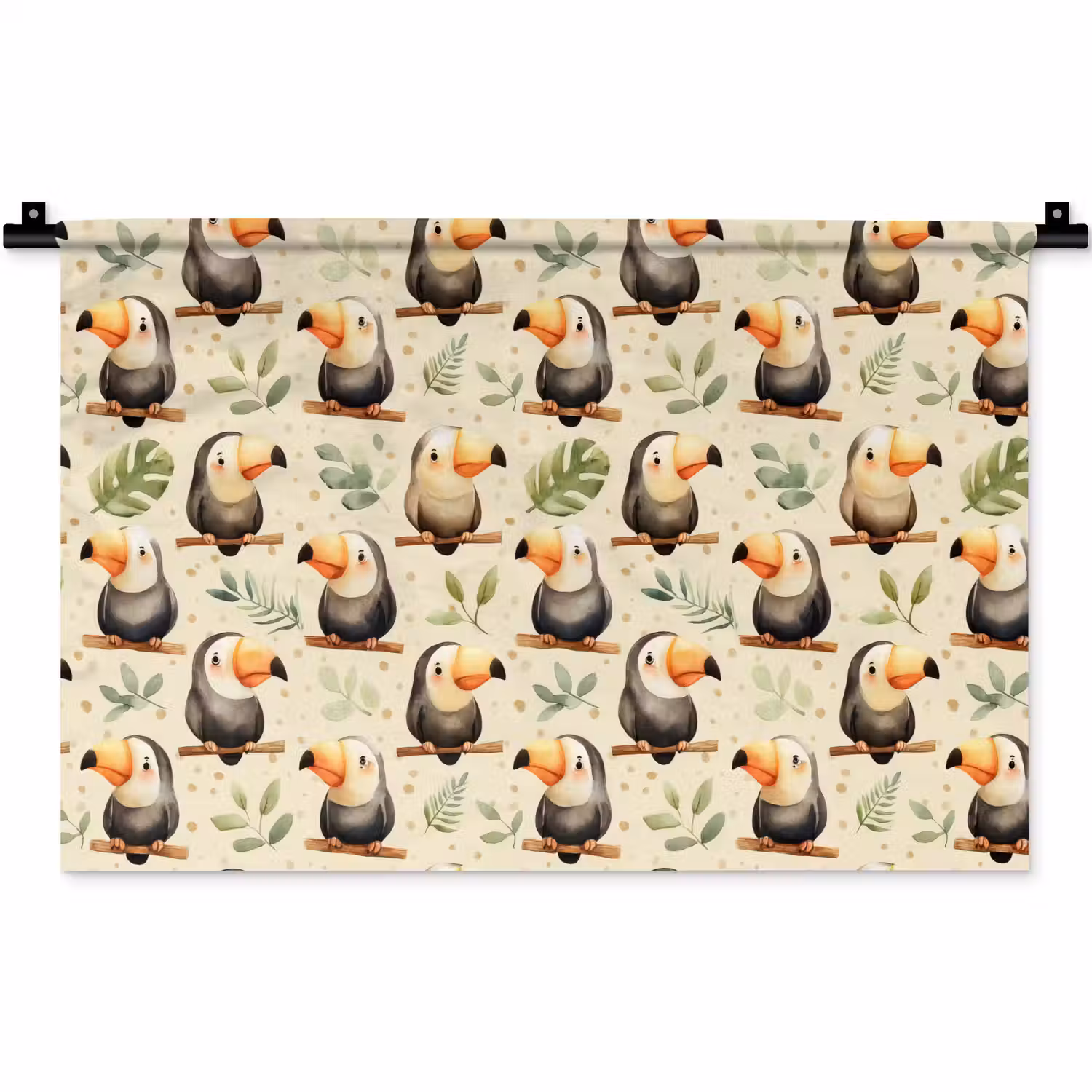 Toekans - Exotisch - Kleurrijk Wandkleed katoen klein 269 -zz3d