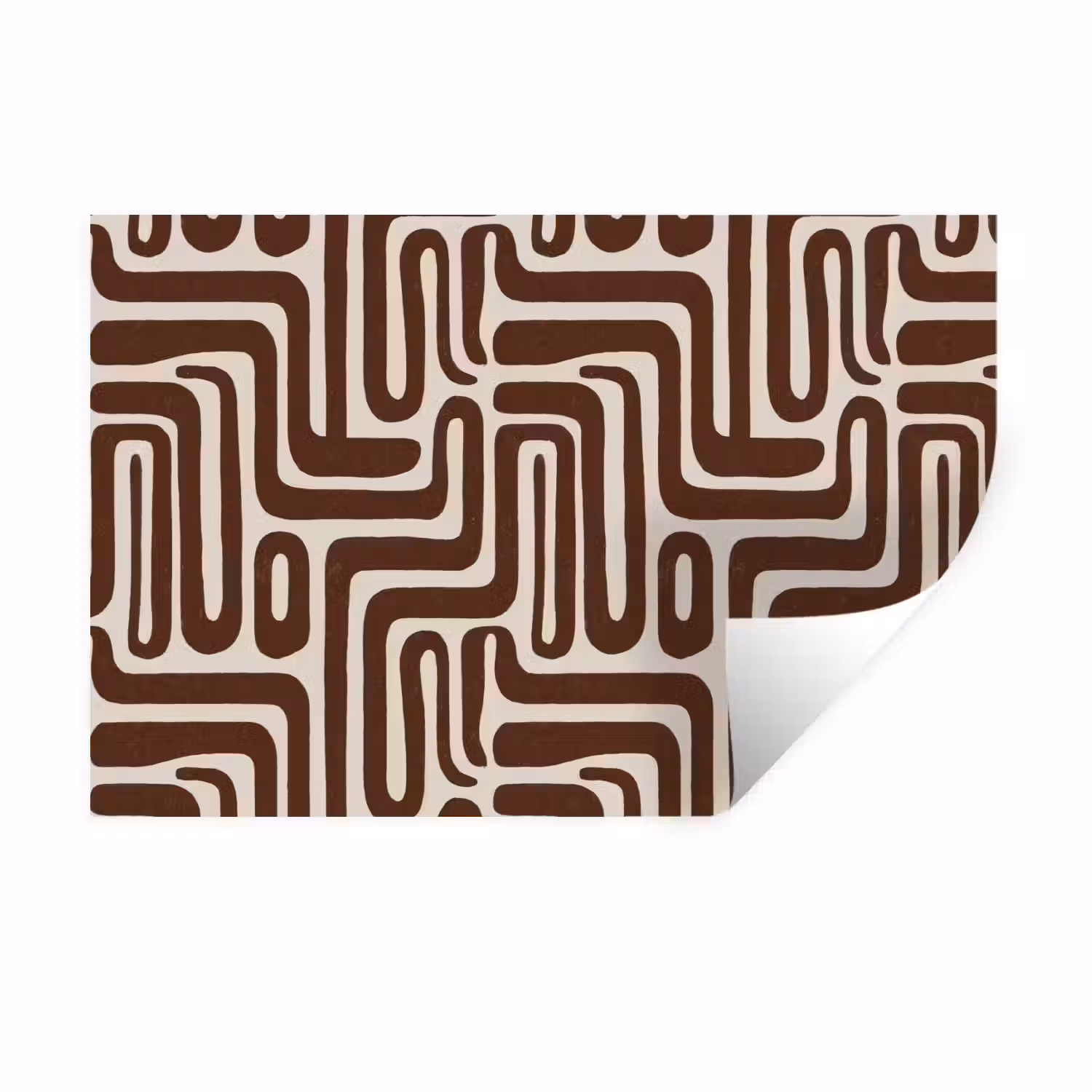 Abstract - Patroon - Bruin Muursticker klein 286 -3d