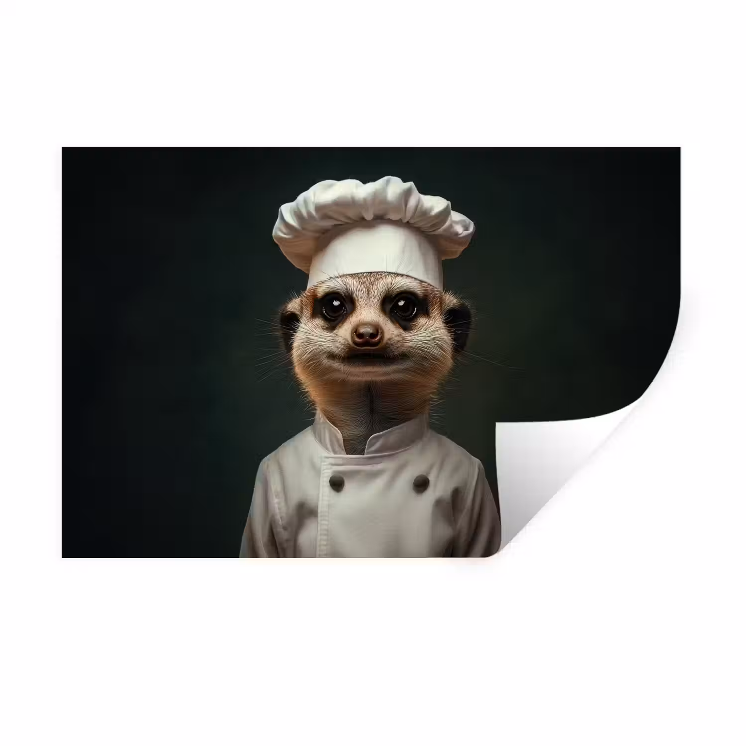 Dier - Kok - Stokstaartje Muursticker klein -3d