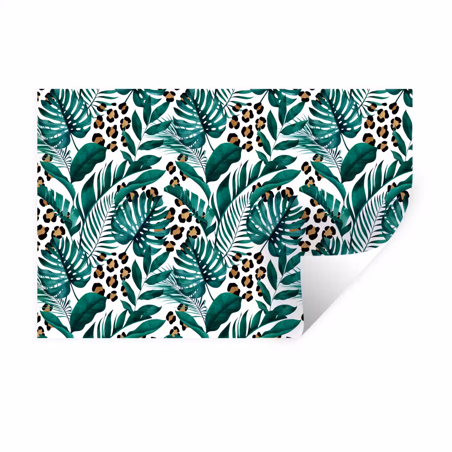 Dierenprint - Panter - Bladeren - Tropisch - Jungle Muursticker klein -3d