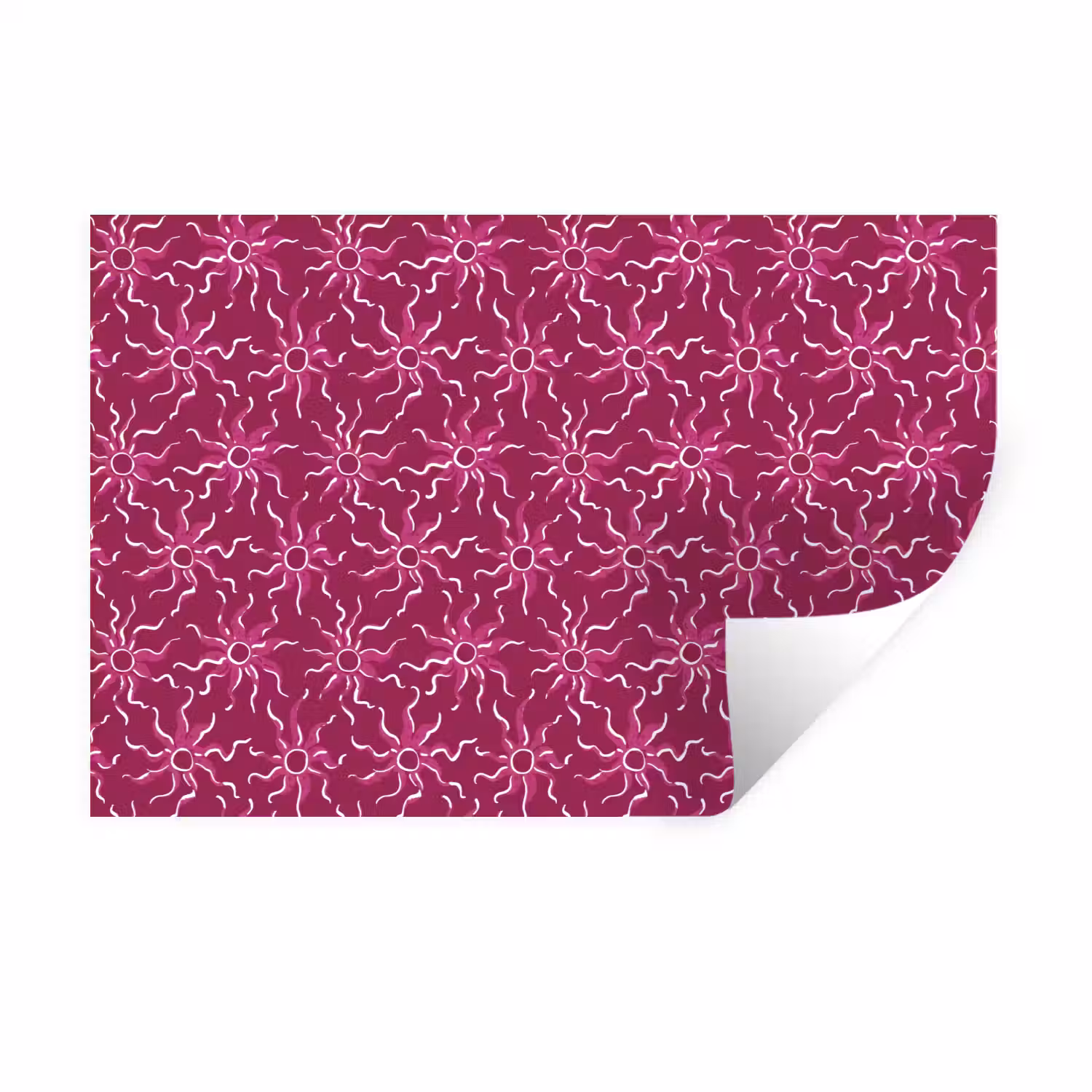 Bohemian - Zon - Magenta Muursticker klein 286 -3d