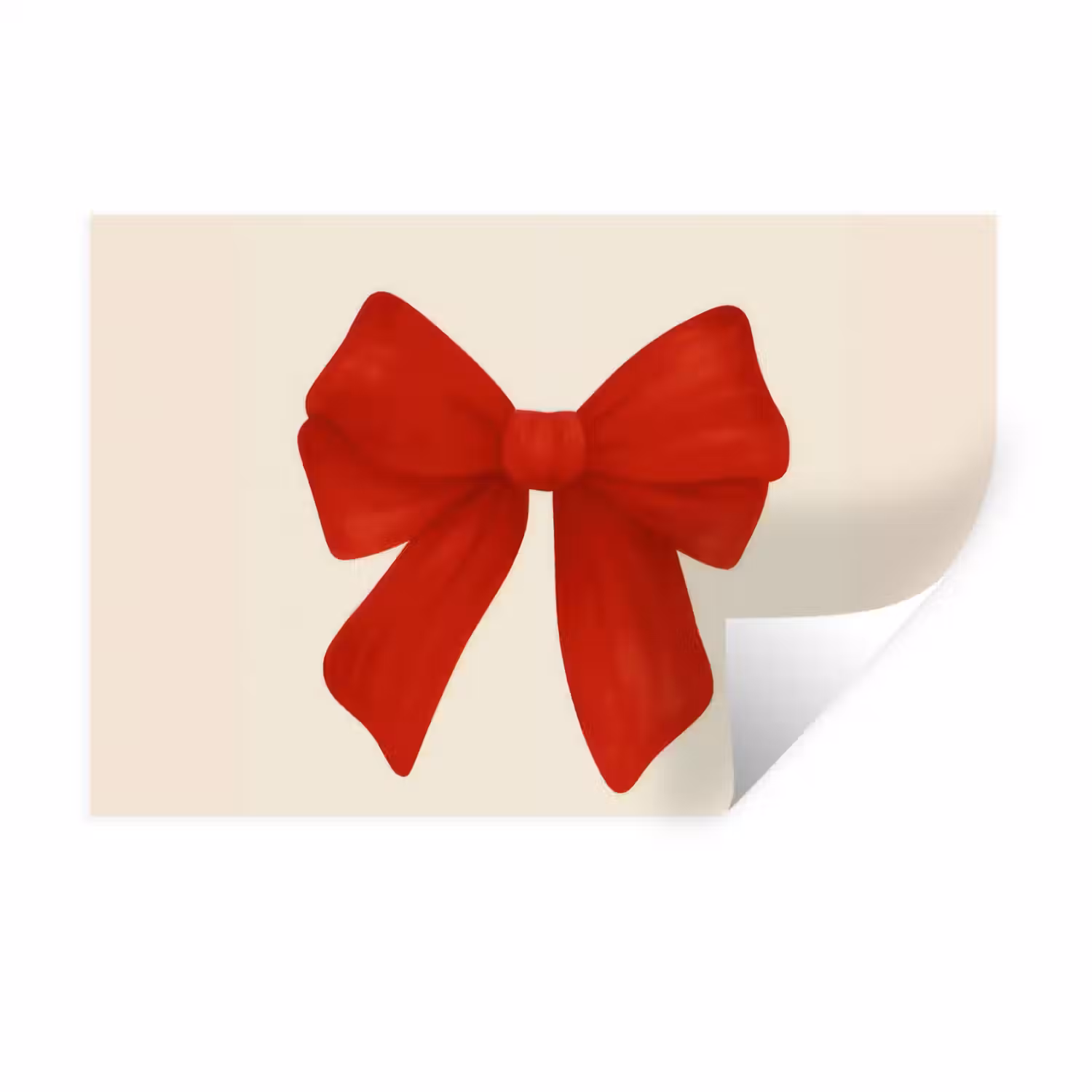 Strik - Symmetrisch - Rood - Lint Muursticker klein -3d