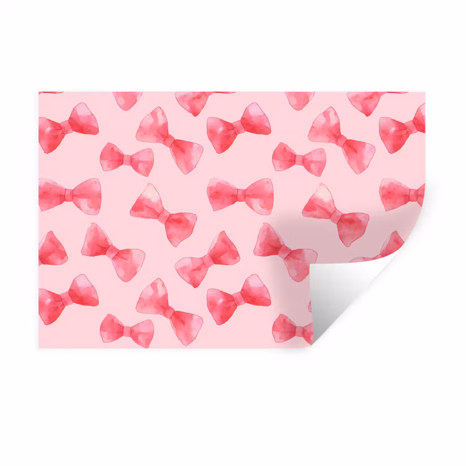 Strikken - Aquarel - Roze Muursticker klein 286 -3d