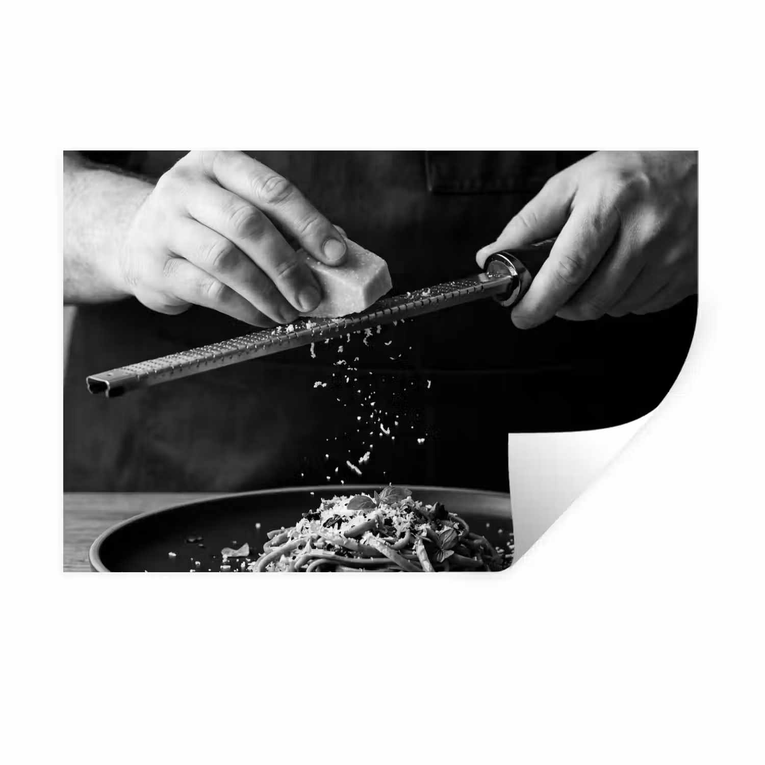 Kaas - Pasta - Rasp Muursticker klein -3d