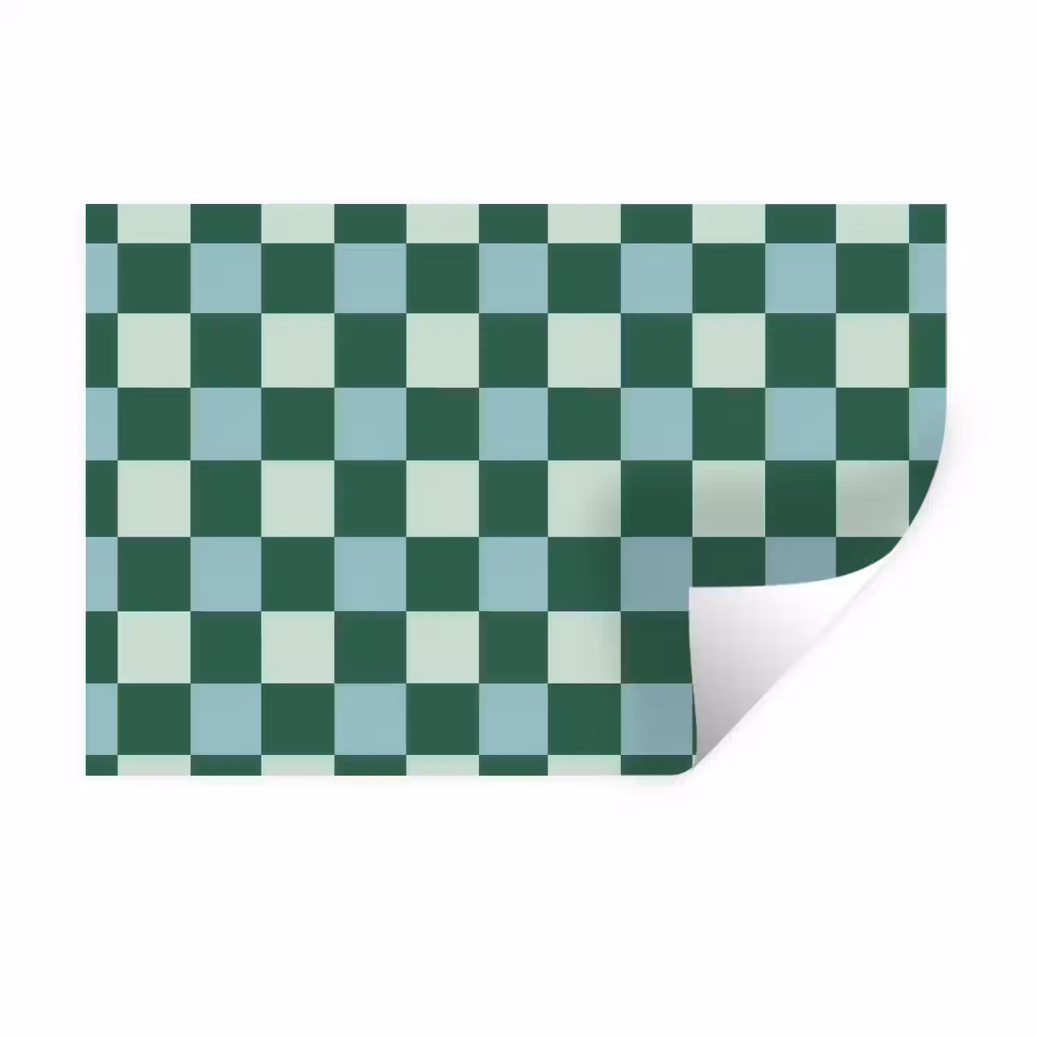 Schaakbord - Klassiek - Groen Muursticker klein 286 -3d