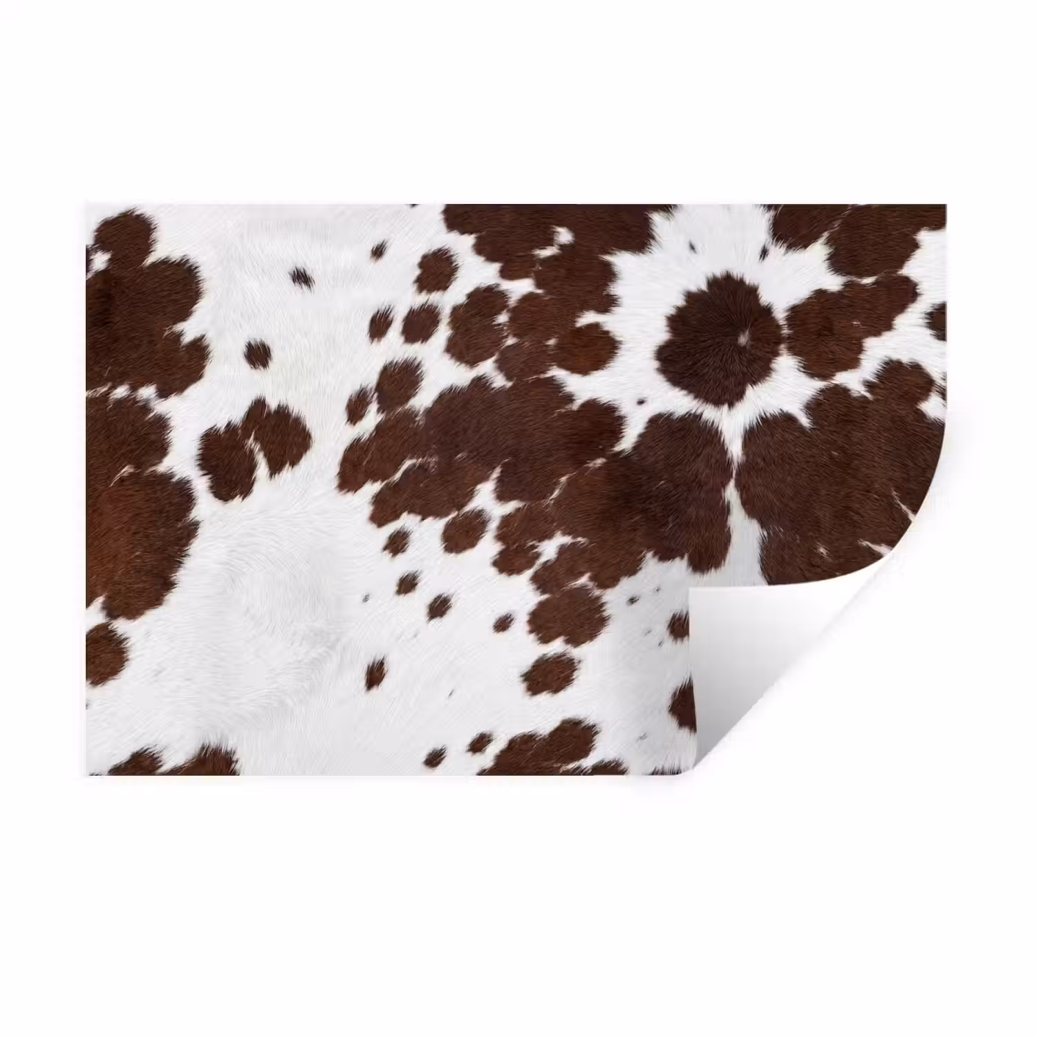 Koeienhuid - Klassiek - Bruin Muursticker klein -3d
