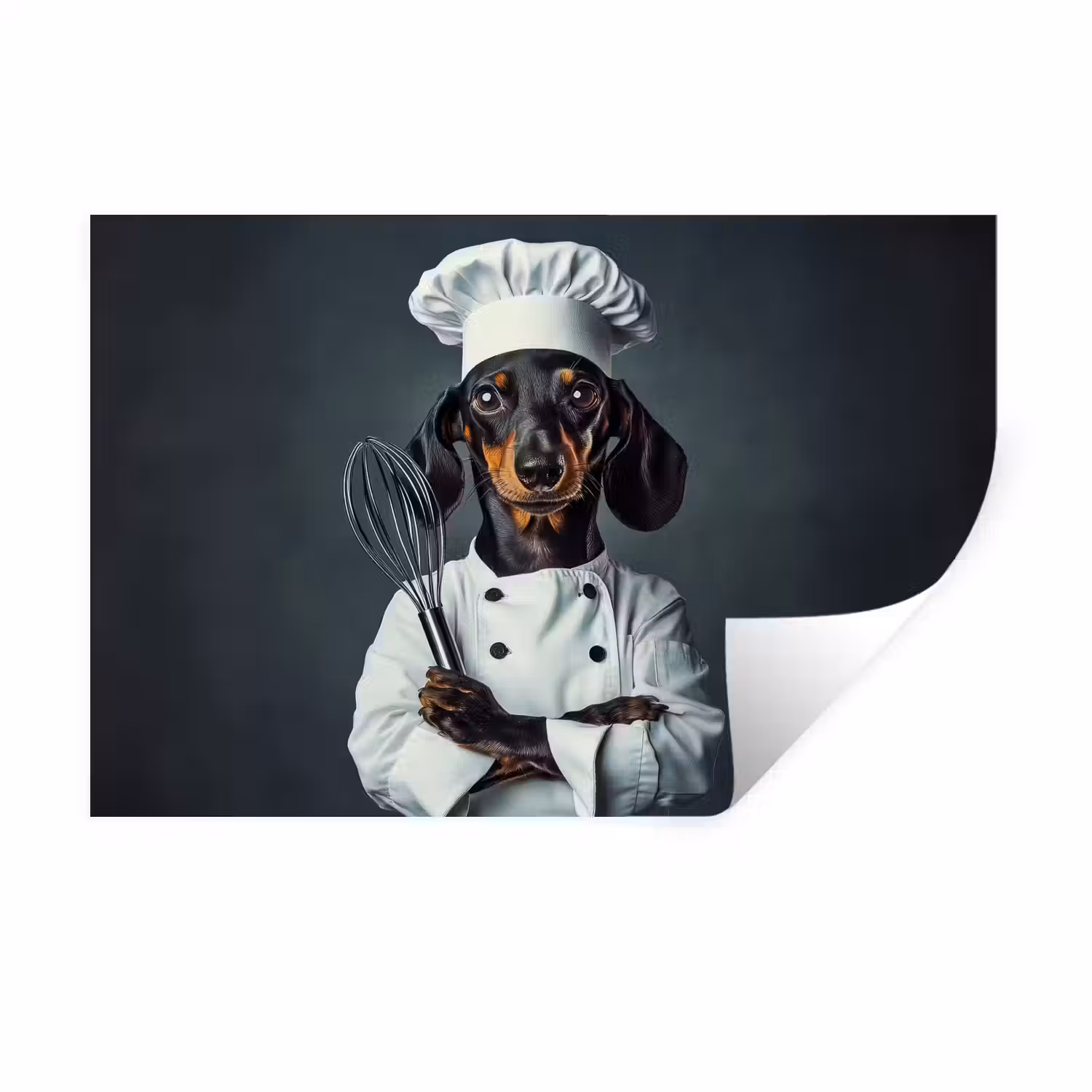 Hond - Garde - Kok Muursticker klein -3d