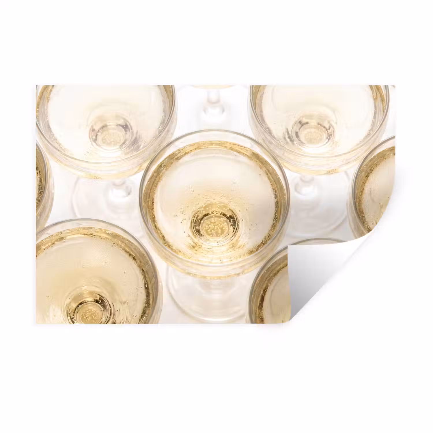 Drank - Glazen - Feest - Goud Muursticker klein -3d