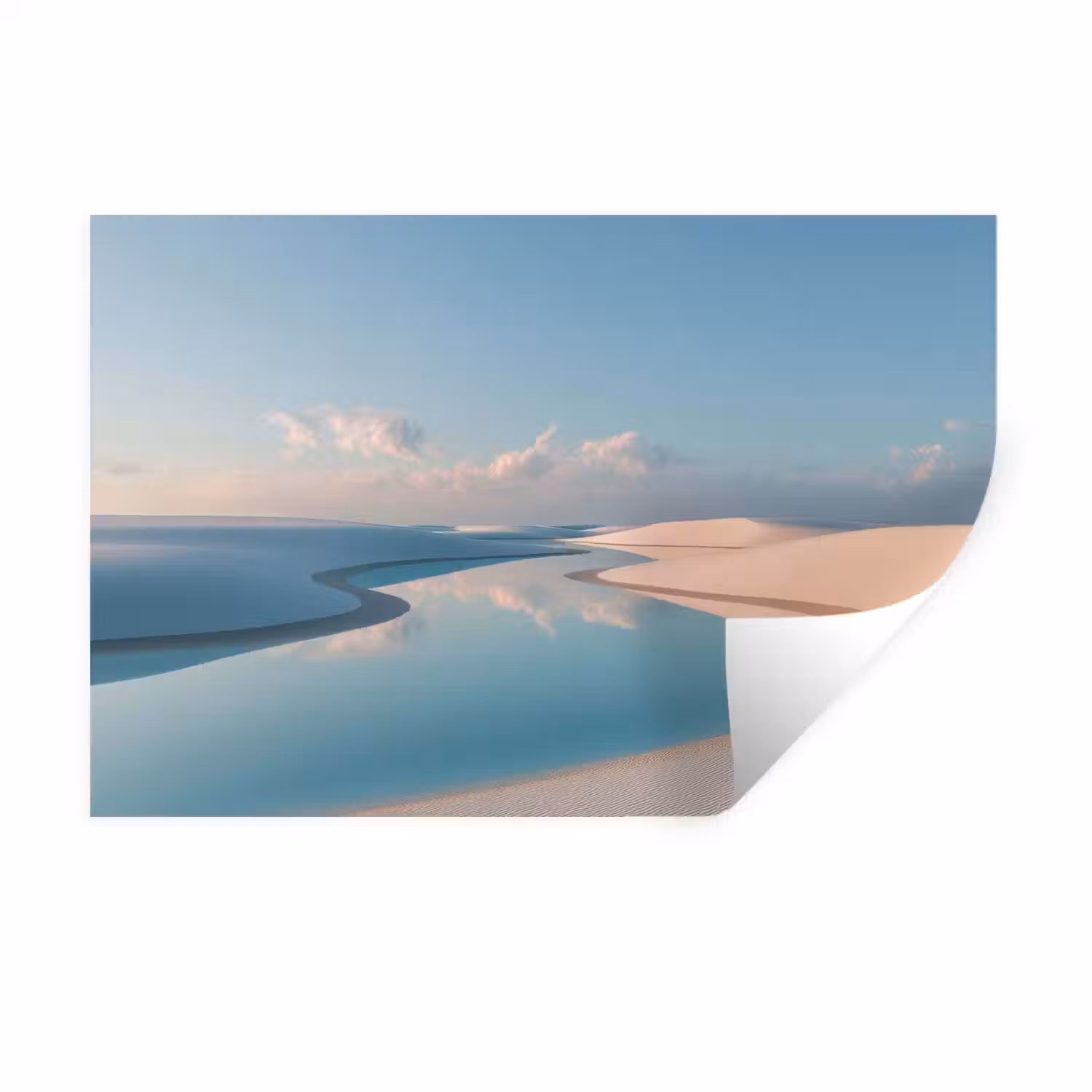 Duinen - Waterplas - Oneindige rust Muursticker klein -3d
