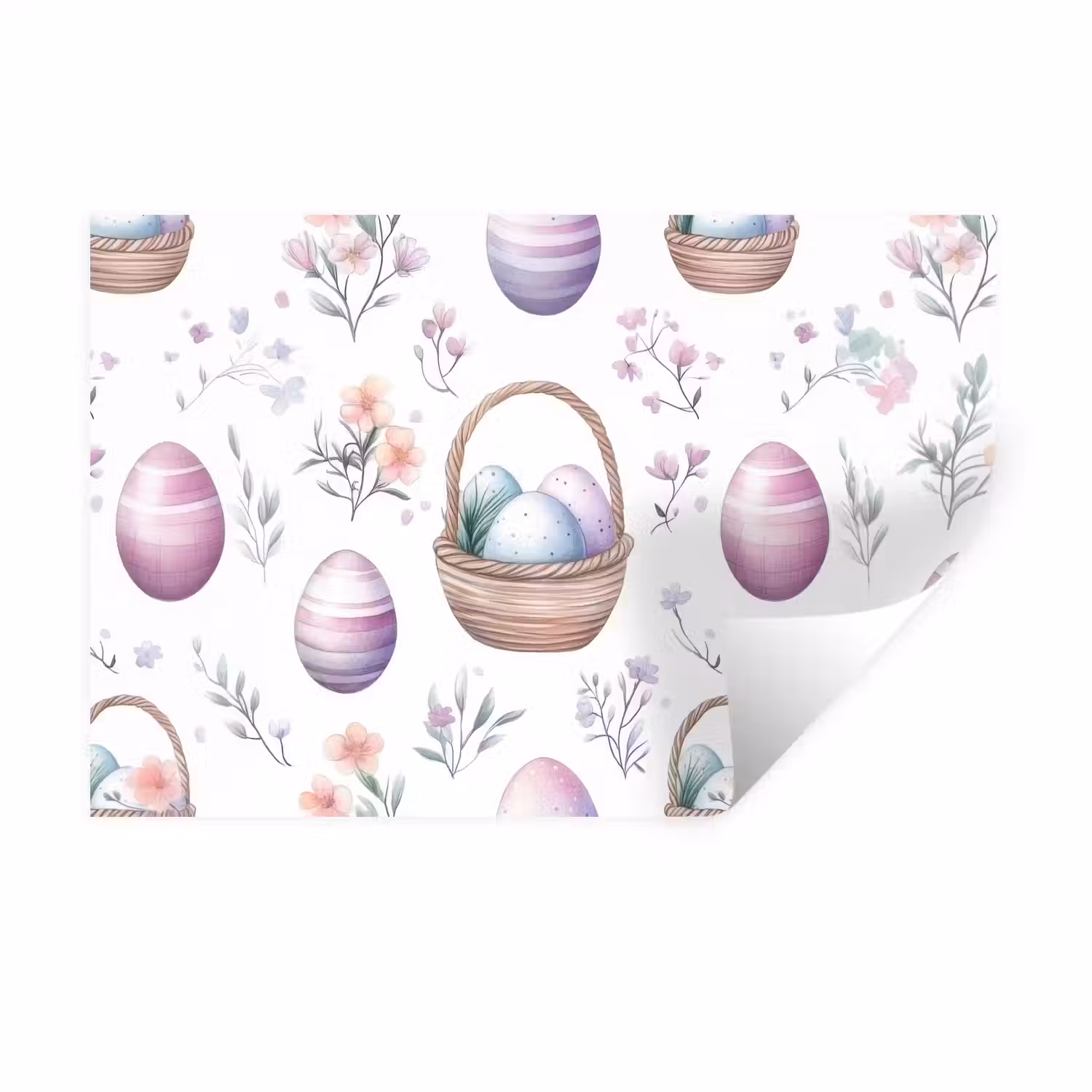 Bloemen - Paaseieren - Patroon Muursticker klein -3d