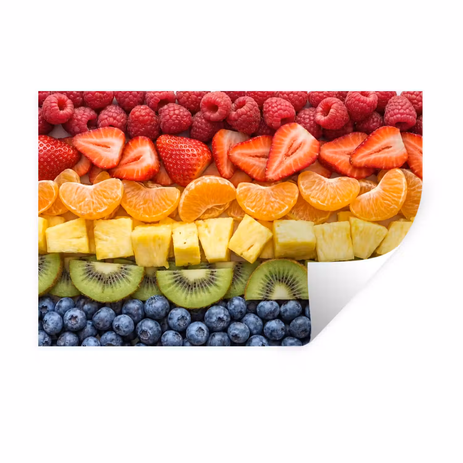 Fruit - Regenboog - Gezond - Kleurrijk Muursticker klein -3d