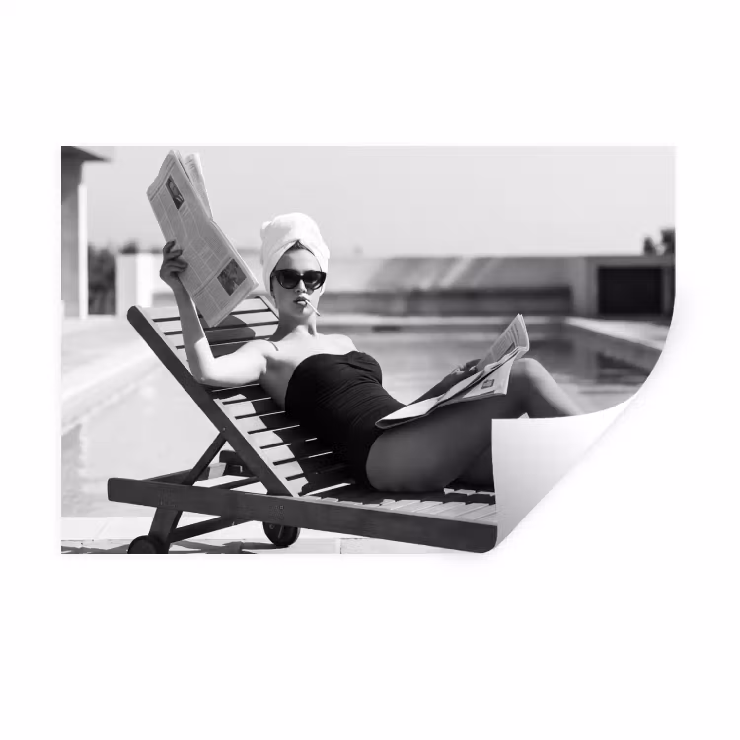 Glamour - Modern - Zwart - Wit Muursticker klein -3d