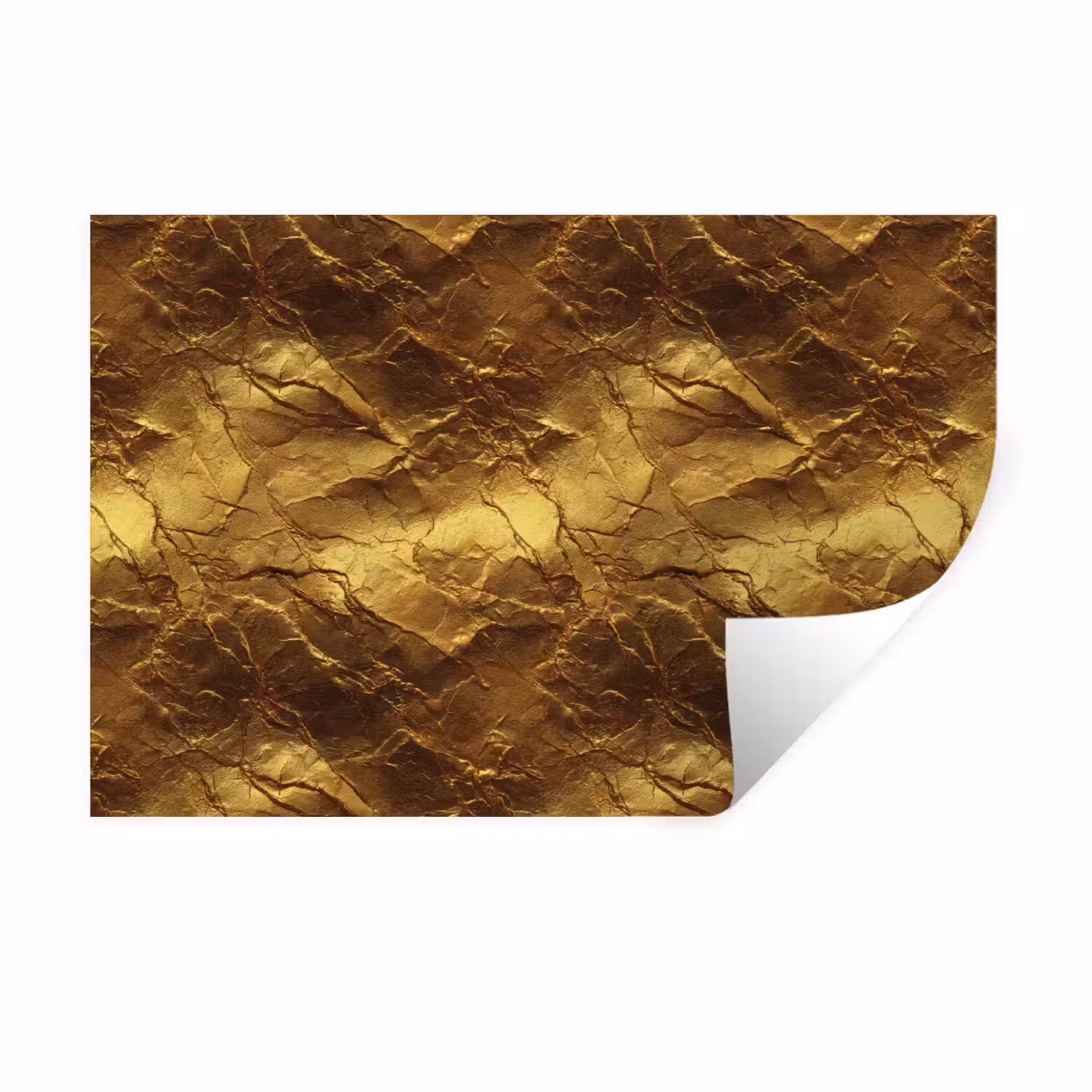 Bladgoud - Textuur - Goud Muursticker klein 286 -3d