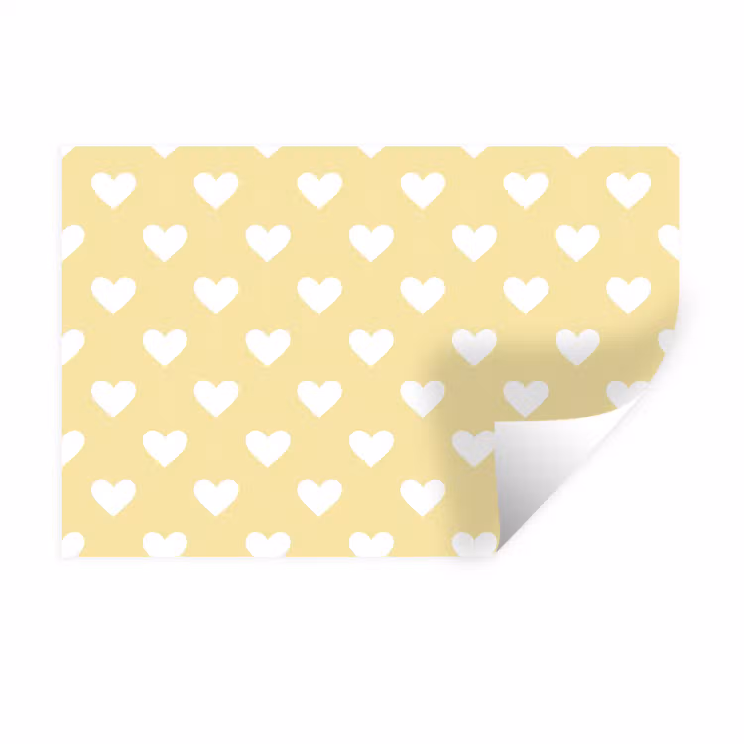 Hartjes - Patroon - Geel Muursticker klein 286 -3d