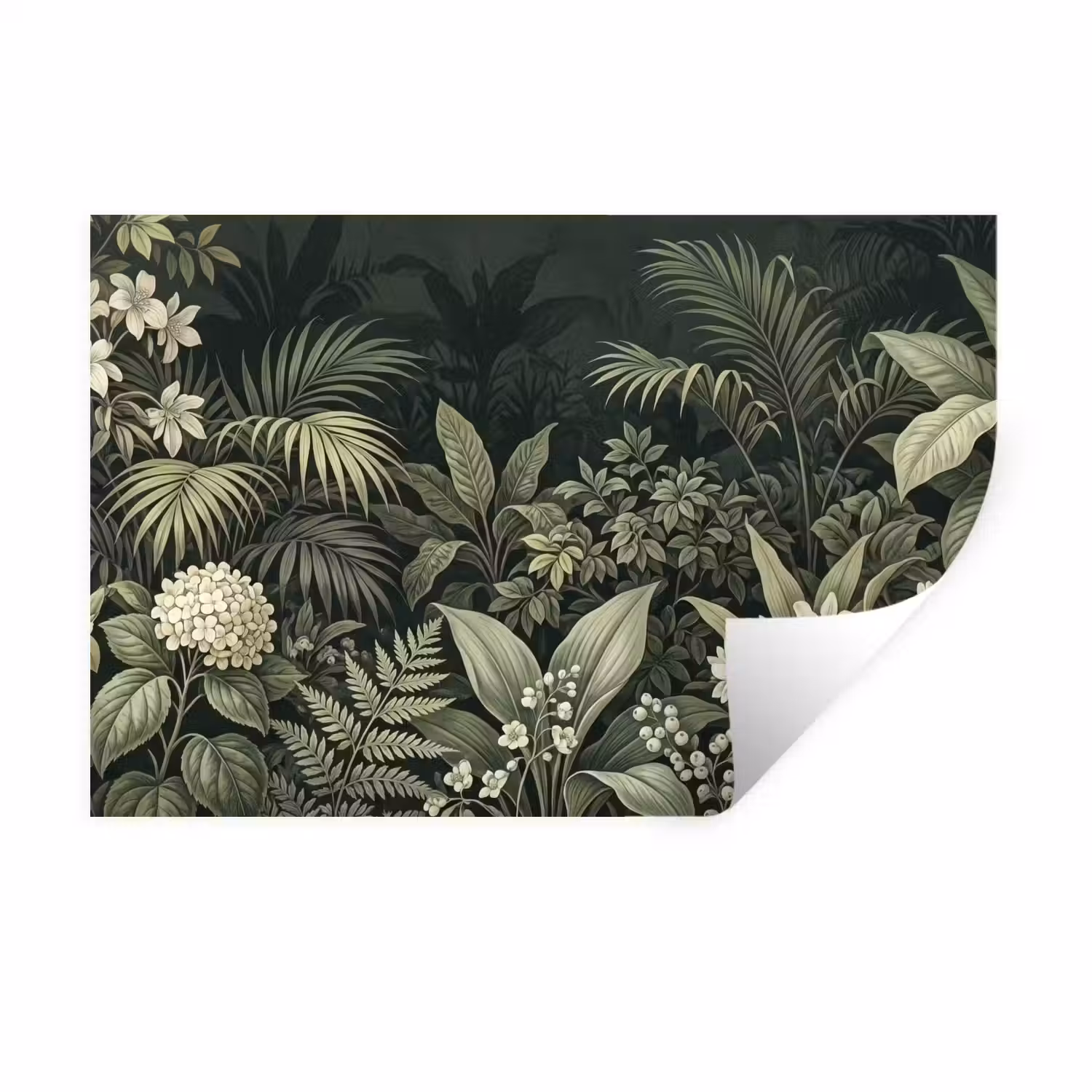 Jungle - Bladeren - Botanisch - Groen Muursticker klein -3d