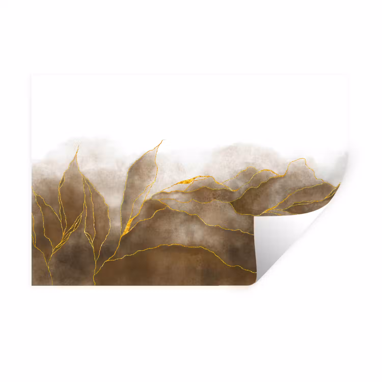 Marmer - Goud - Bruin - Textuur - Marmerlook Muursticker klein -3d