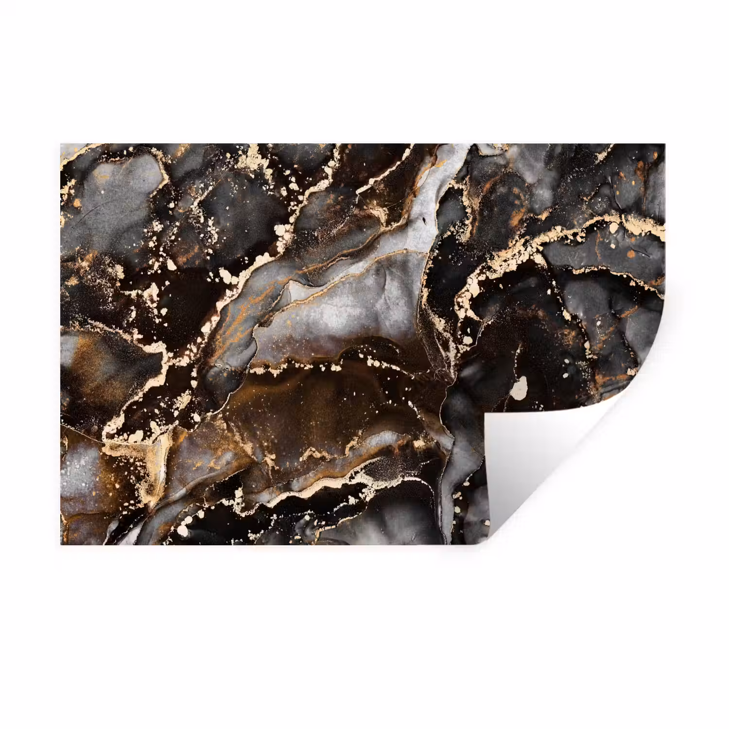 Marmer - Goud - Glitter - Luxe Muursticker klein -3d
