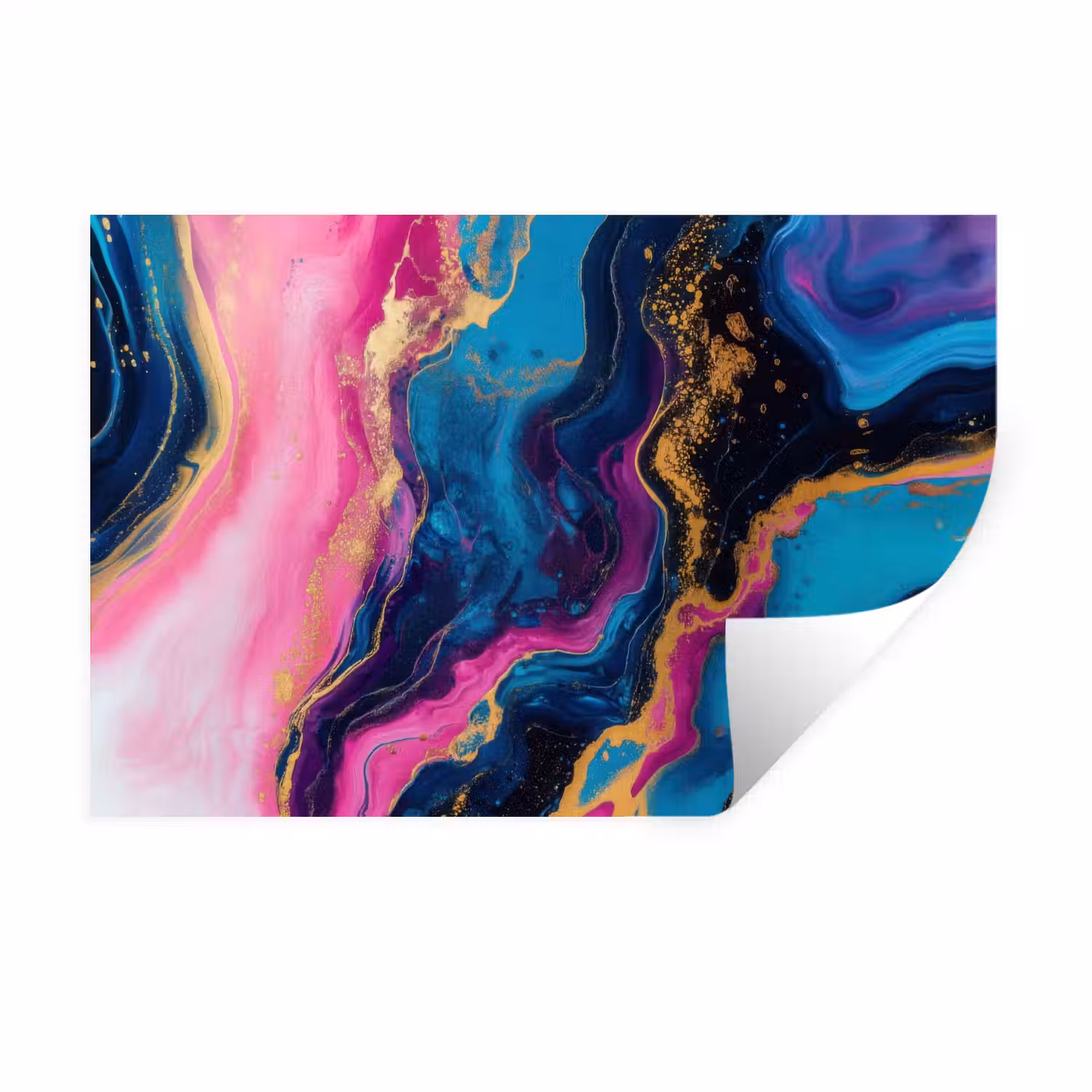 Marmer - Modern - Goud Muursticker klein -3d