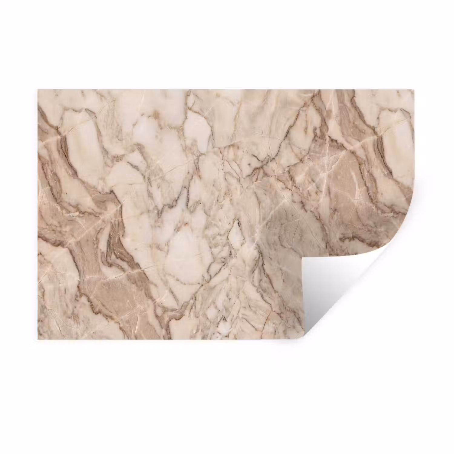 Marmer - Aderen - Textuur - Beige - Modern Muursticker klein -3d
