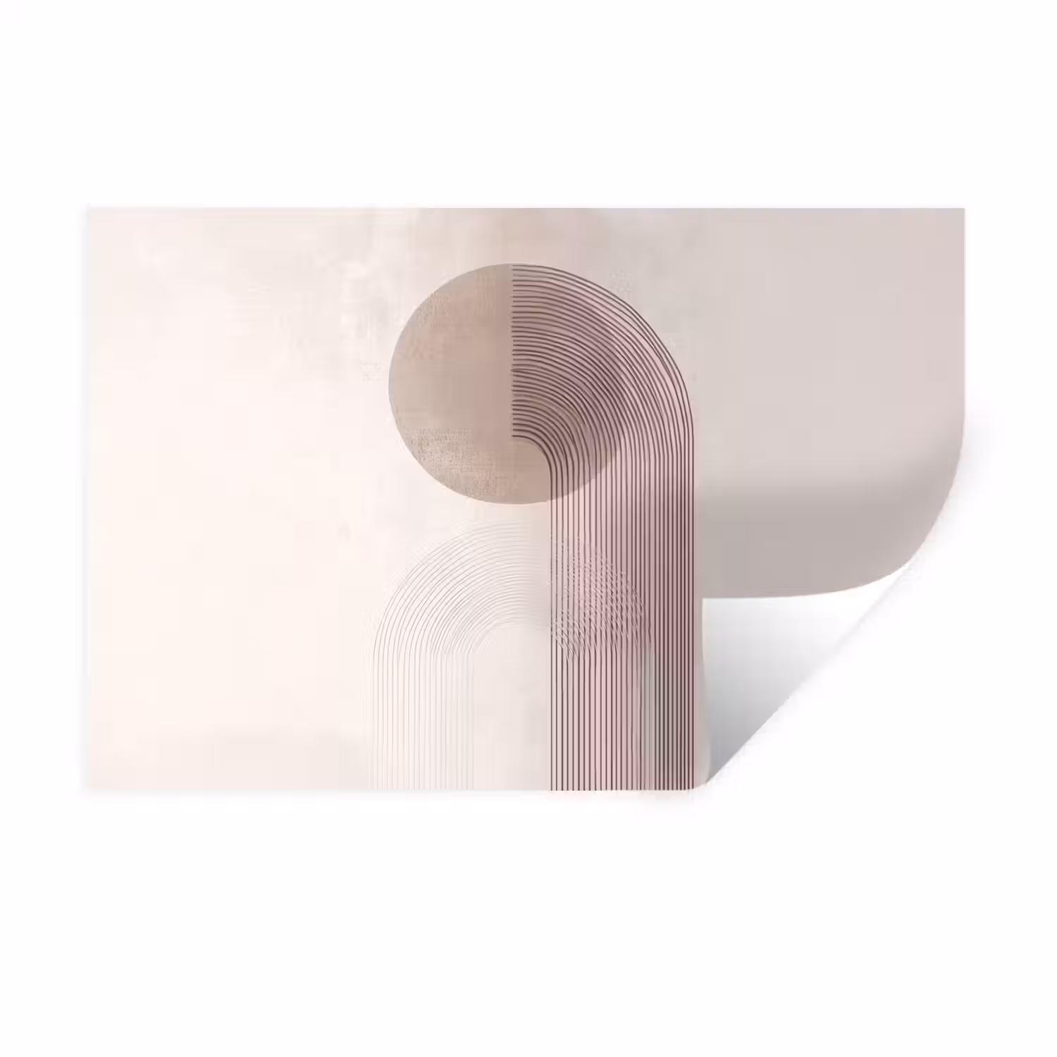 Minimalistisch - Cirkel - Lichtgrijs Muursticker klein -3d