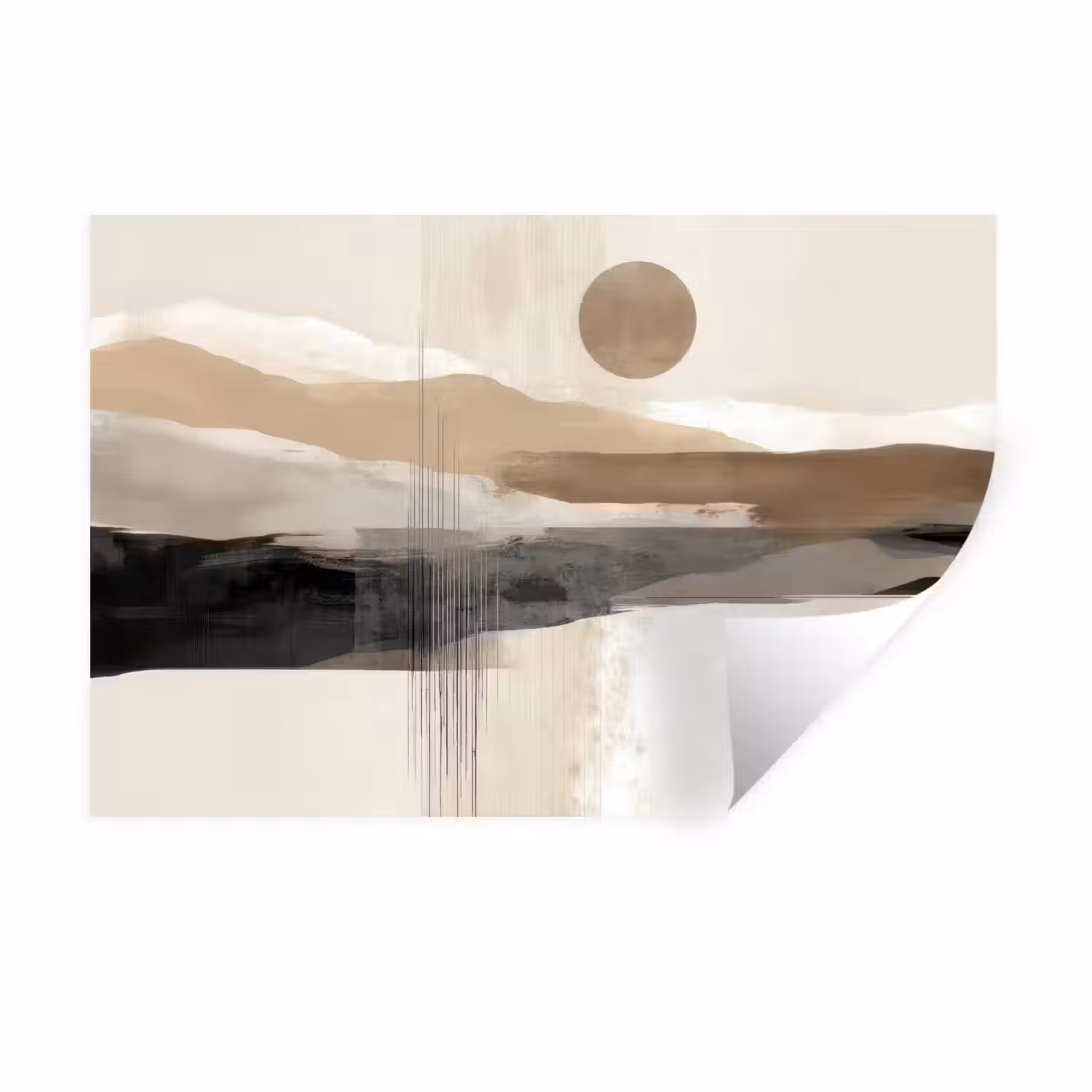 Minimalistisch - Landschap - Dimensie Muursticker klein -3d