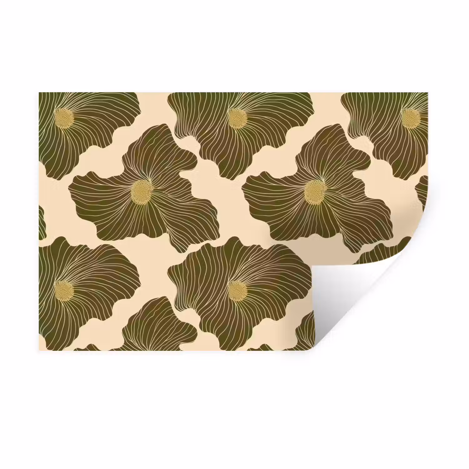 Modern - Abstract - Groen Muursticker klein 286 -3d