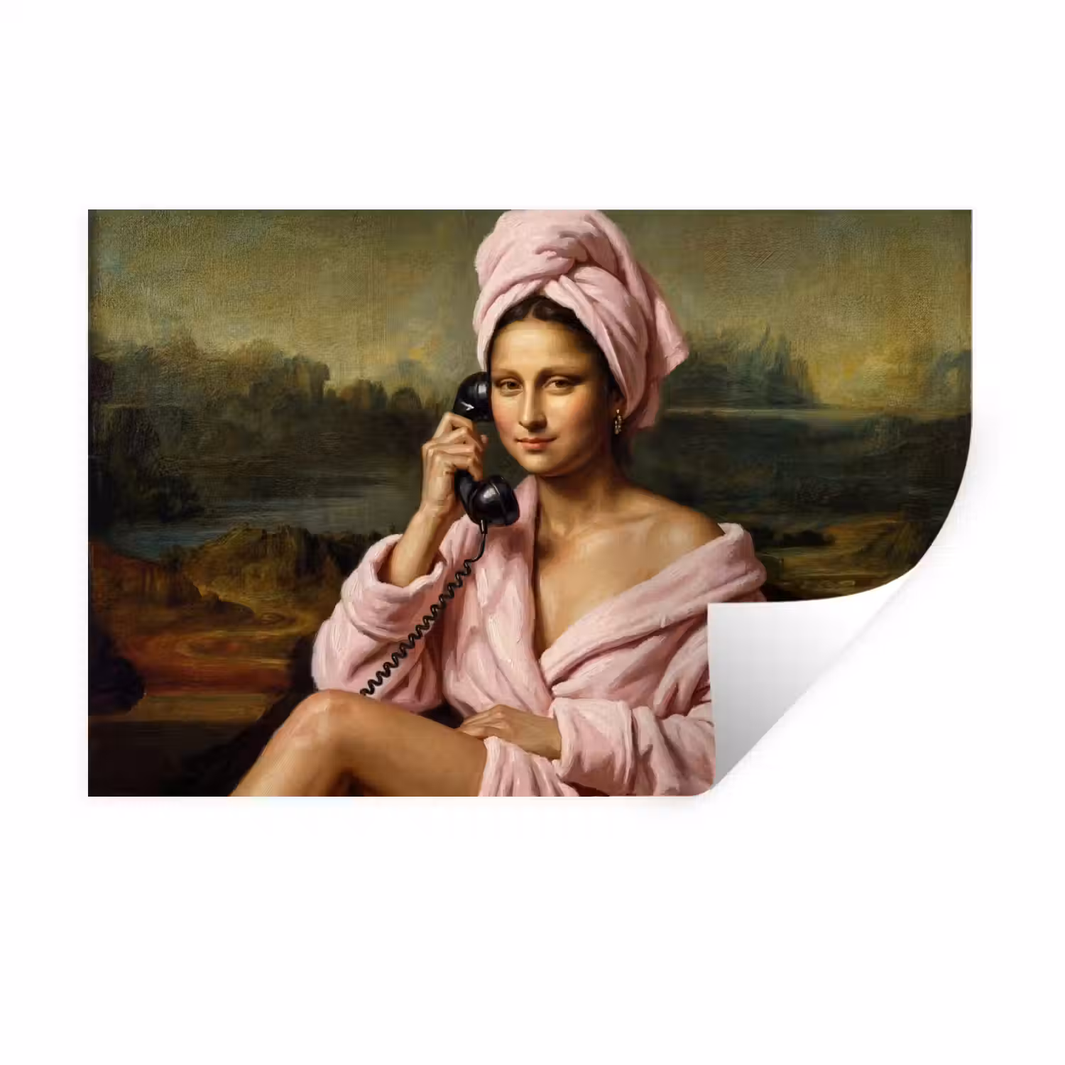 Mona - Klassiek - Roze Muursticker klein -3d
