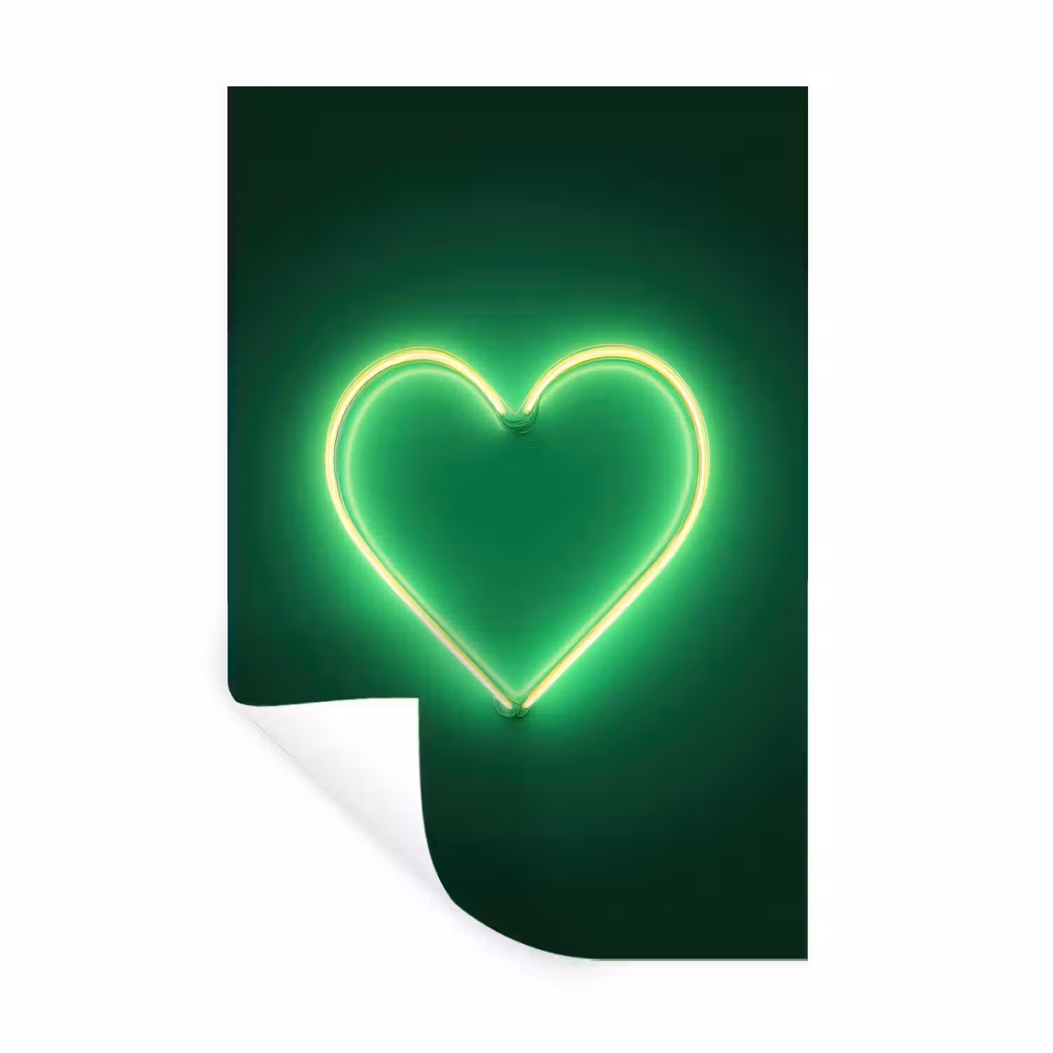 Neon - Groen - Licht Muursticker klein -3d