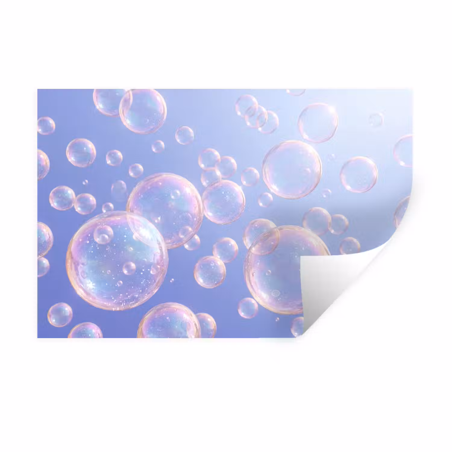 Pastel - Bubbels - Dromerig Muursticker klein -3d
