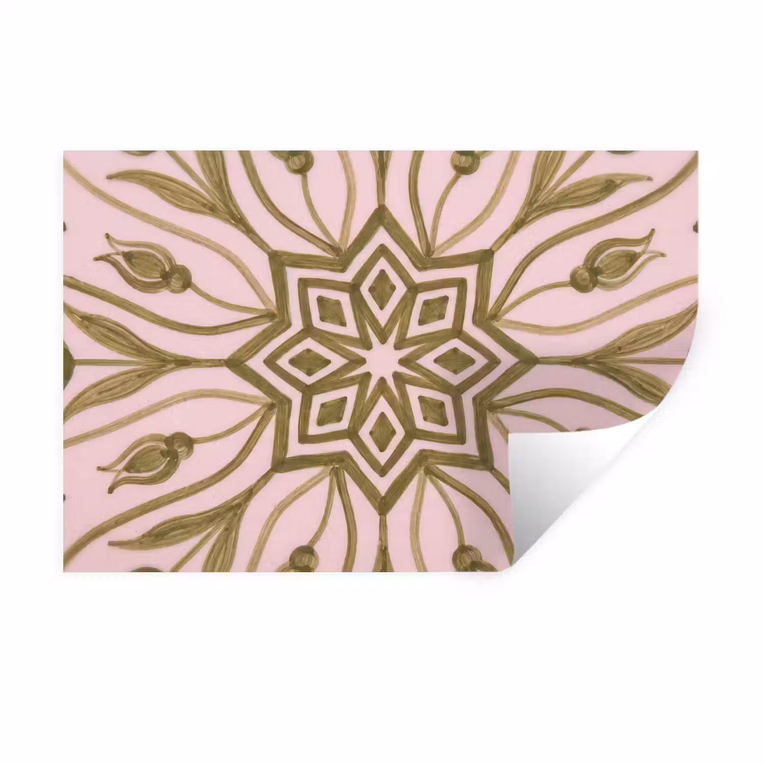 Patroon - Mandala - Decoratie - Abstract - Groen Muursticker klein -3d