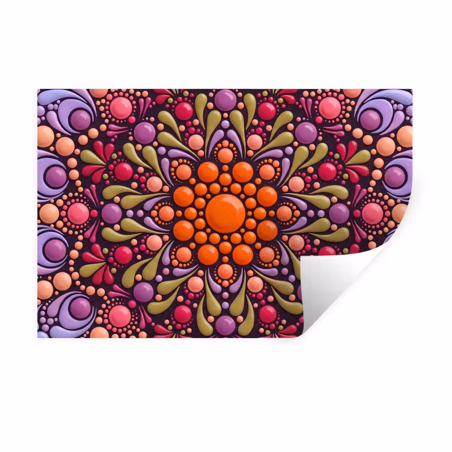 Patroon - Stippen - Abstract - Modern - Kleurrijk Muursticker klein -3d