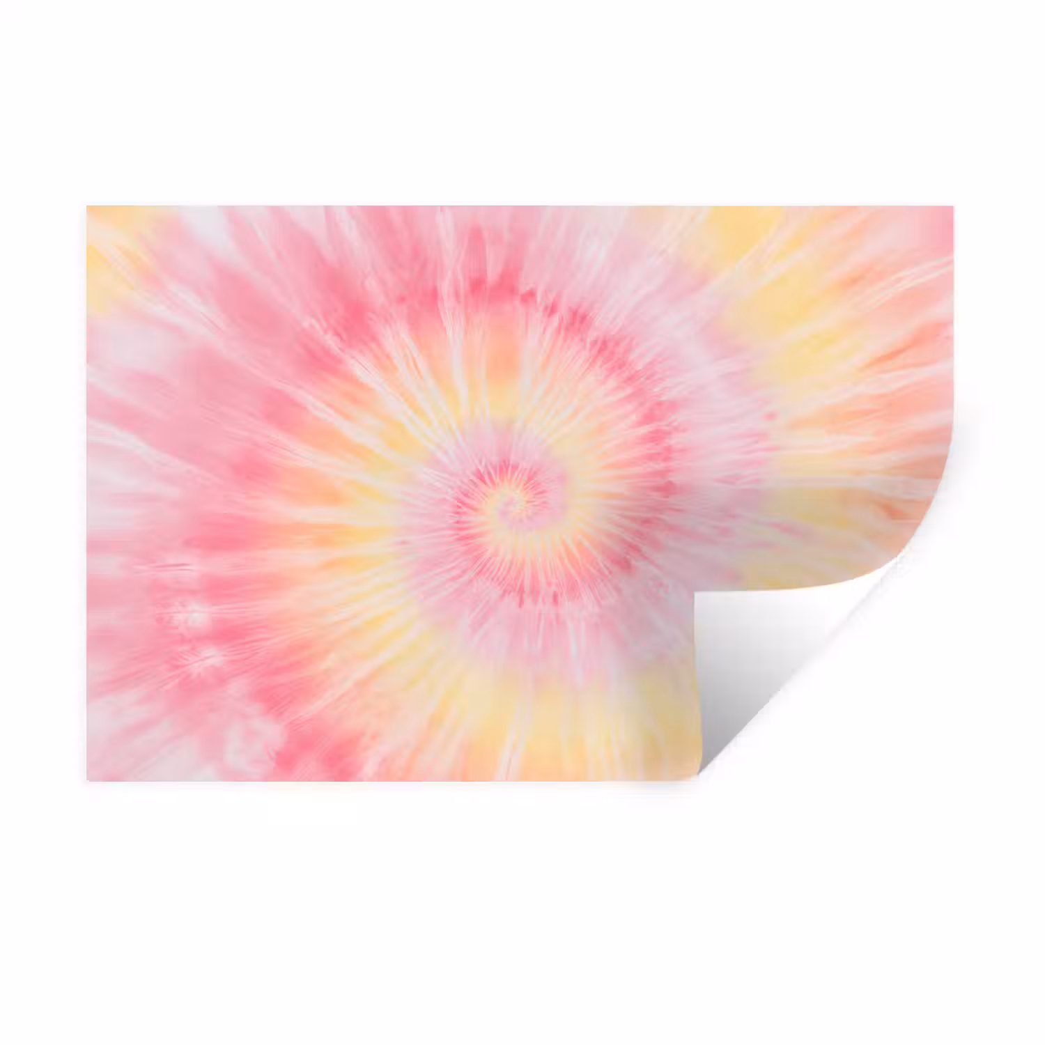 Patroon - Tie Dye - Pasteltinten - Roze Muursticker klein -3d