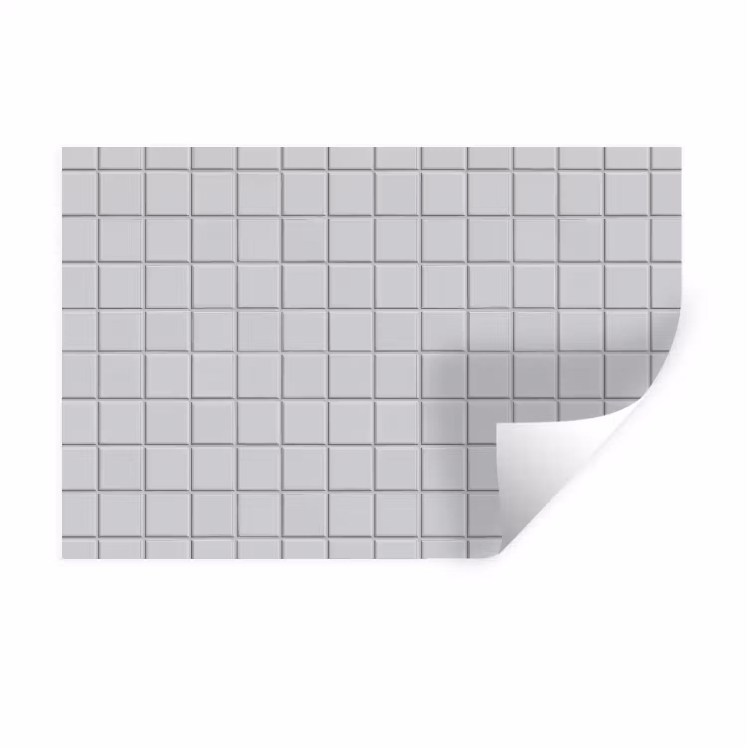 Patroon - Tegels - Licht - Grijs Muursticker klein 286 -3d