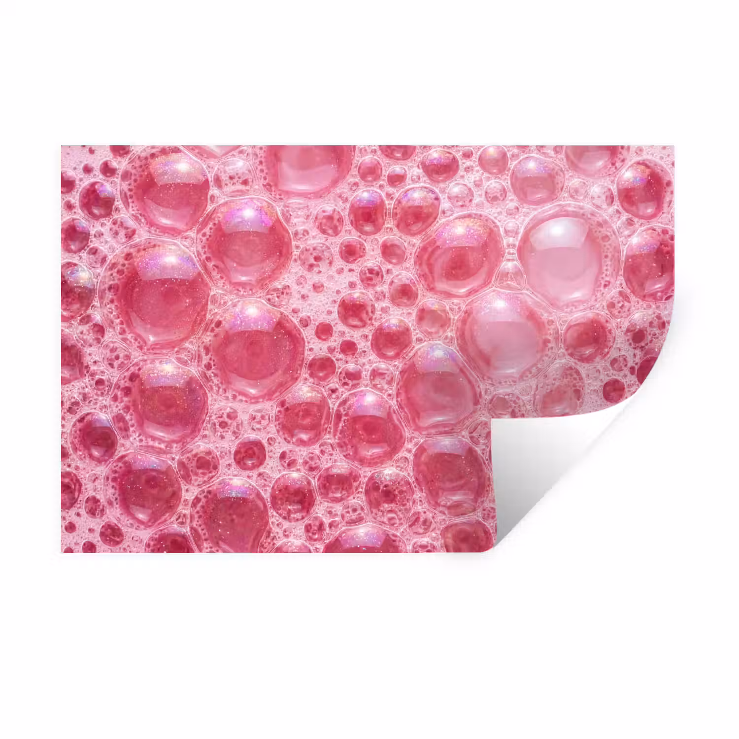 Roze - Schuim - Bubbels Muursticker klein -3d