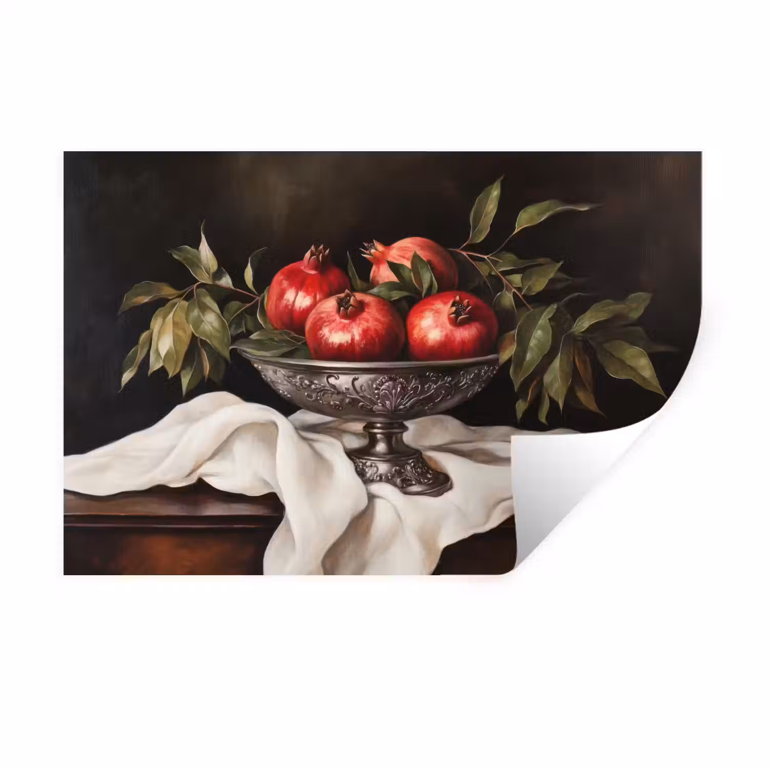 Granaatappels - Klassiek - Vintage Muursticker klein -3d