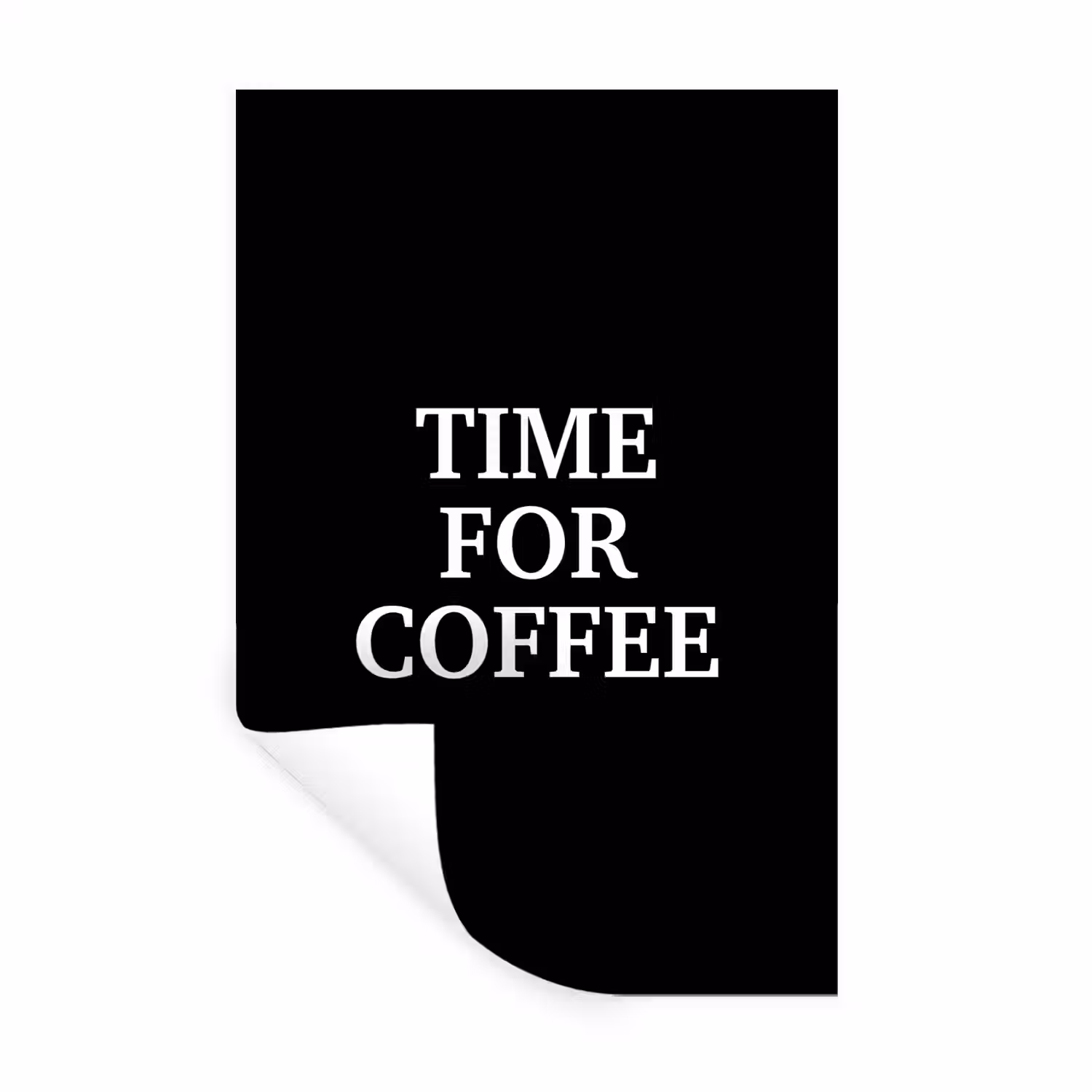 Quotes - Letters - Koffie - Zwart Muursticker klein -3d