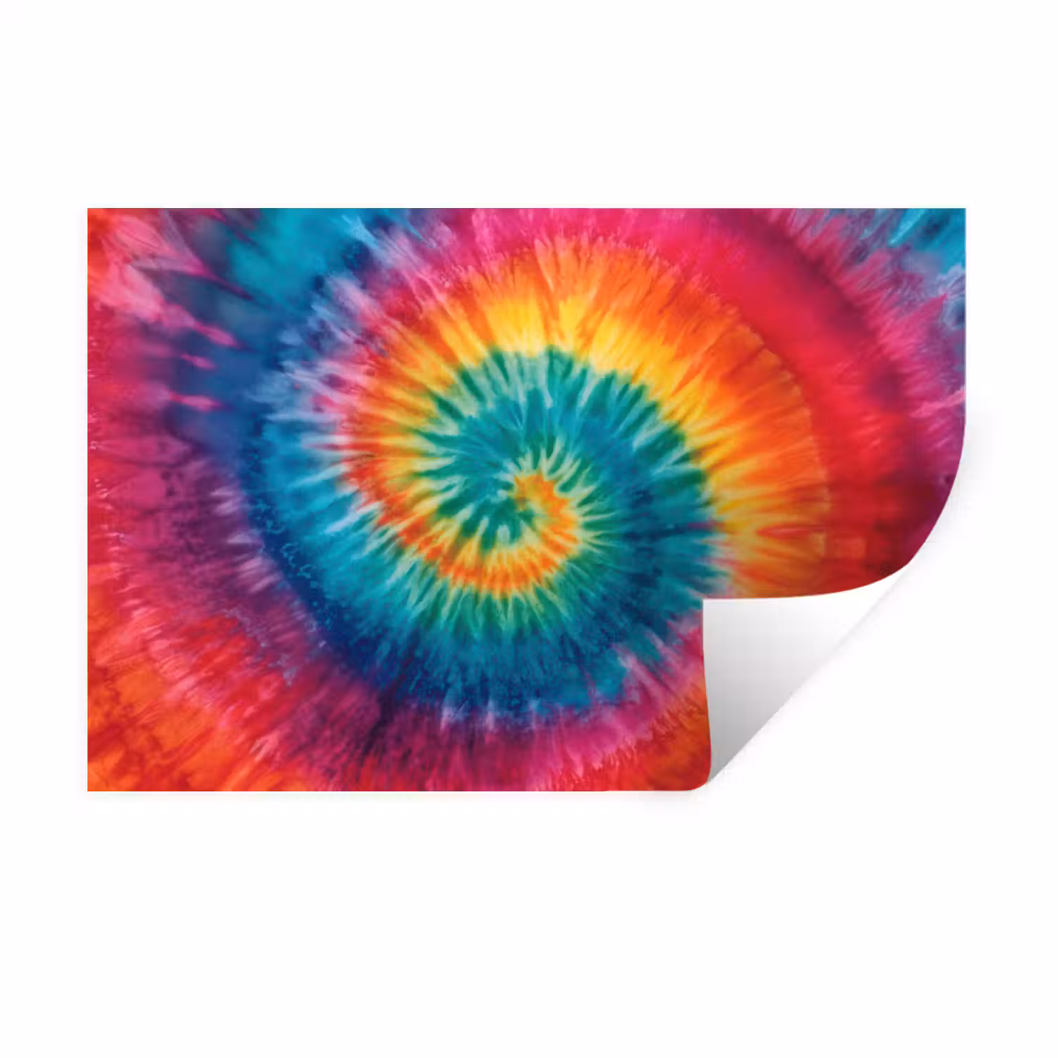 Regenboogkleuren - Tie dye - Muursticker klein -3d