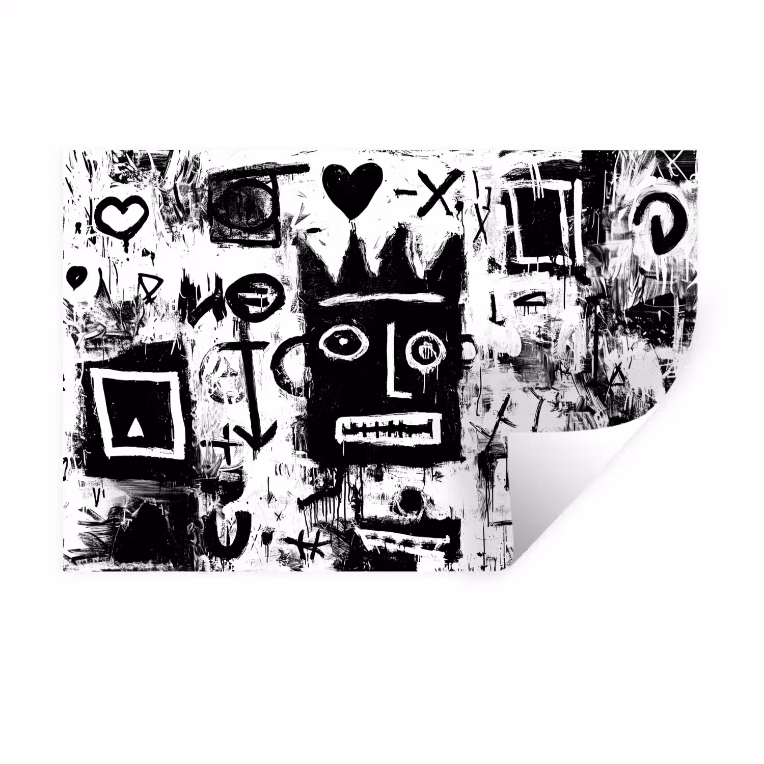 Vormen - Gezocht - Zwart - Abstract Muursticker klein -3d