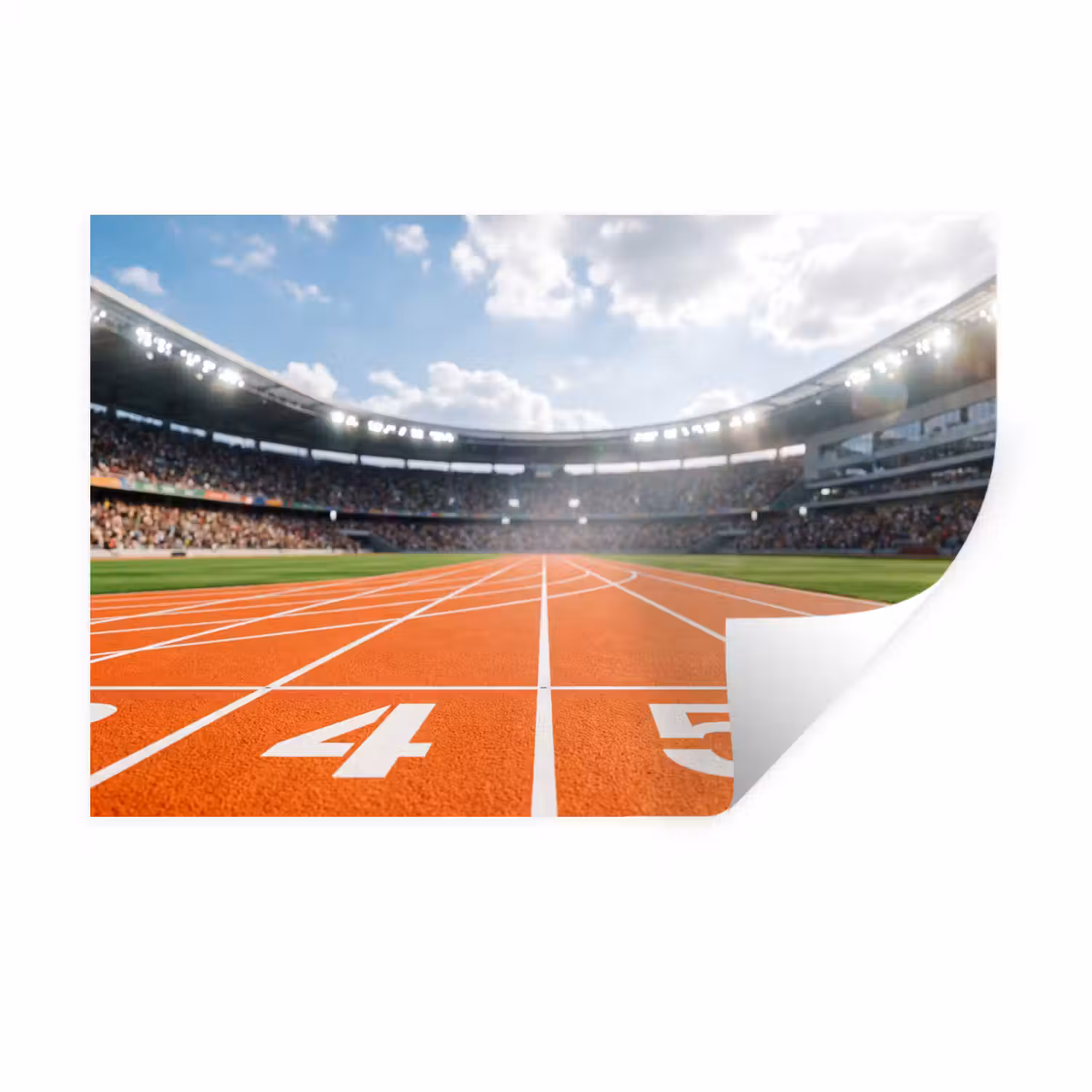 Sintelbaan - Stadion - Sport -Oranje Muursticker klein -3d