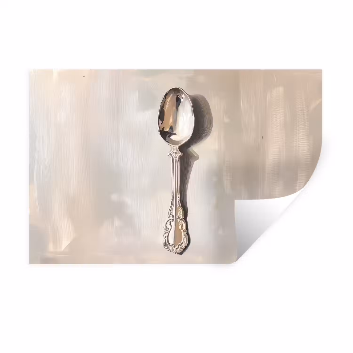 Lepel - Verf - Zilver Muursticker klein -3d