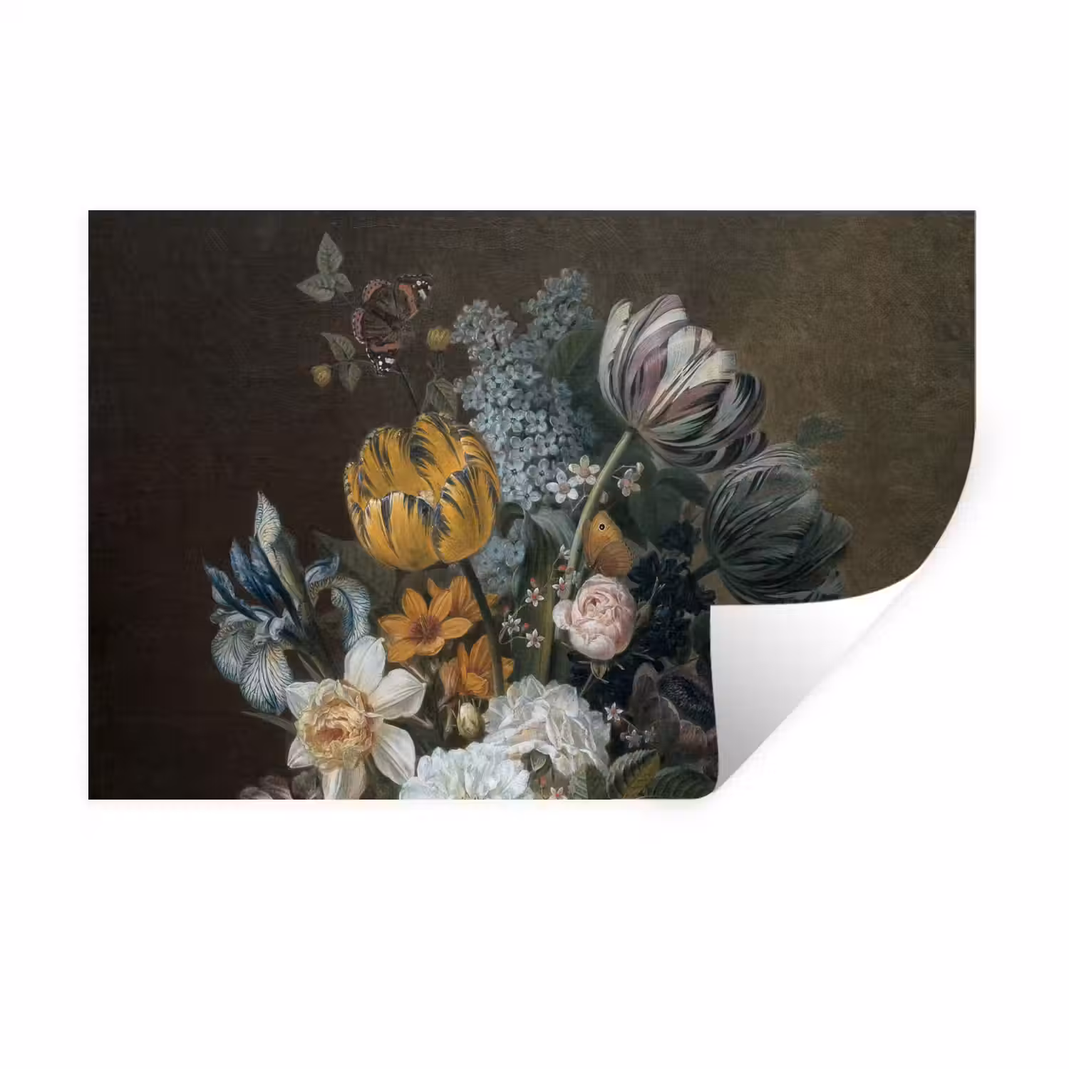 Stilleven met bloemen - Schilderij van Eelke Jelles Eelkema Muursticker klein -3d